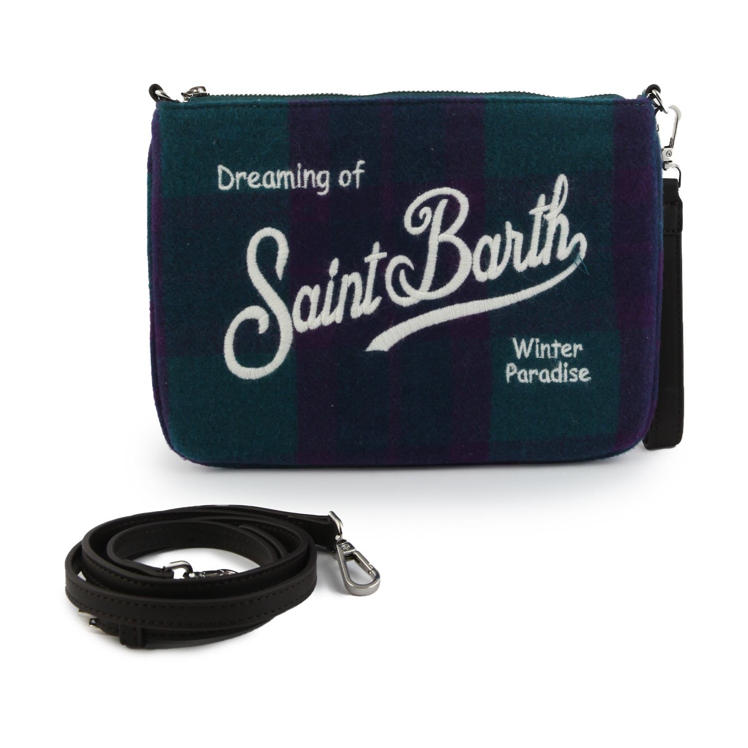 Borsetta Parisienne Tartan Big verde e viola - annameglio.com abbigliamento moda