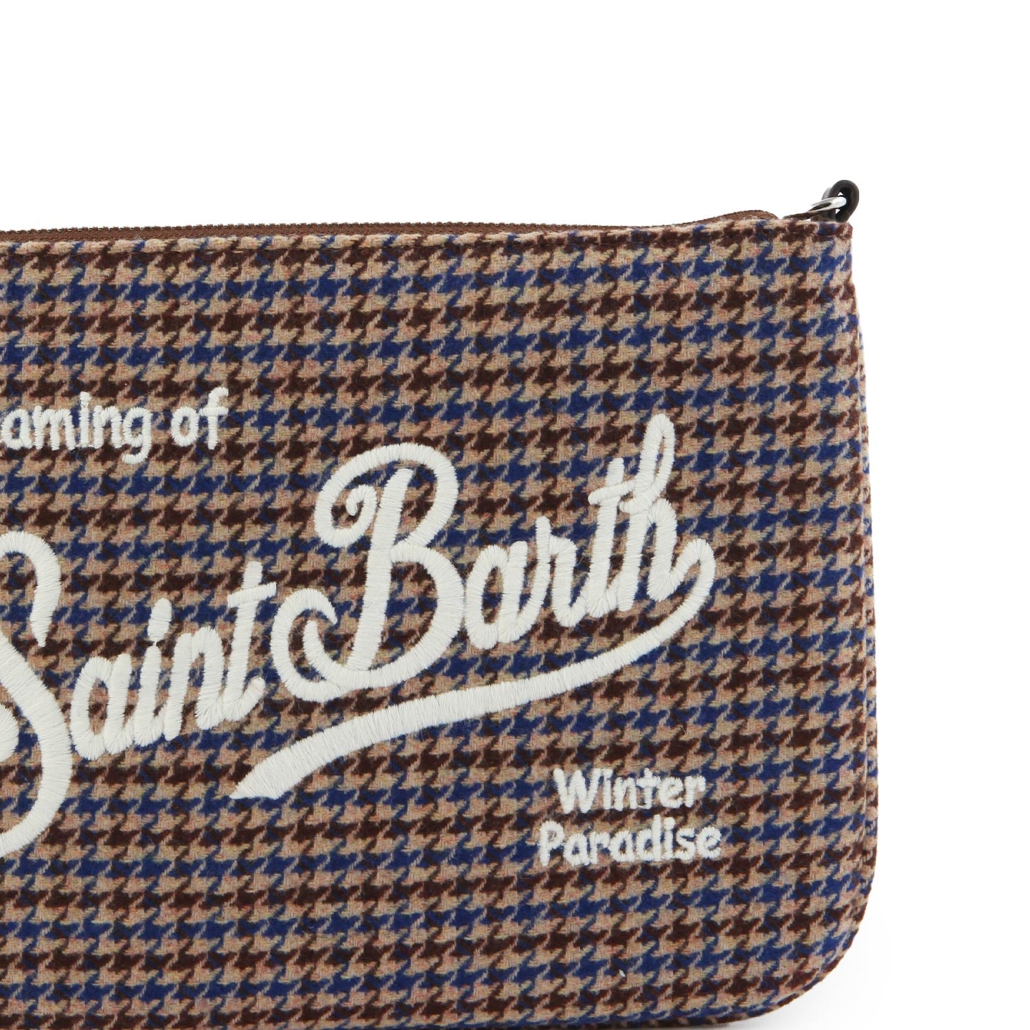 Borsetta Parisienne Pied De Poule beige e blu - annameglio.com abbigliamento moda