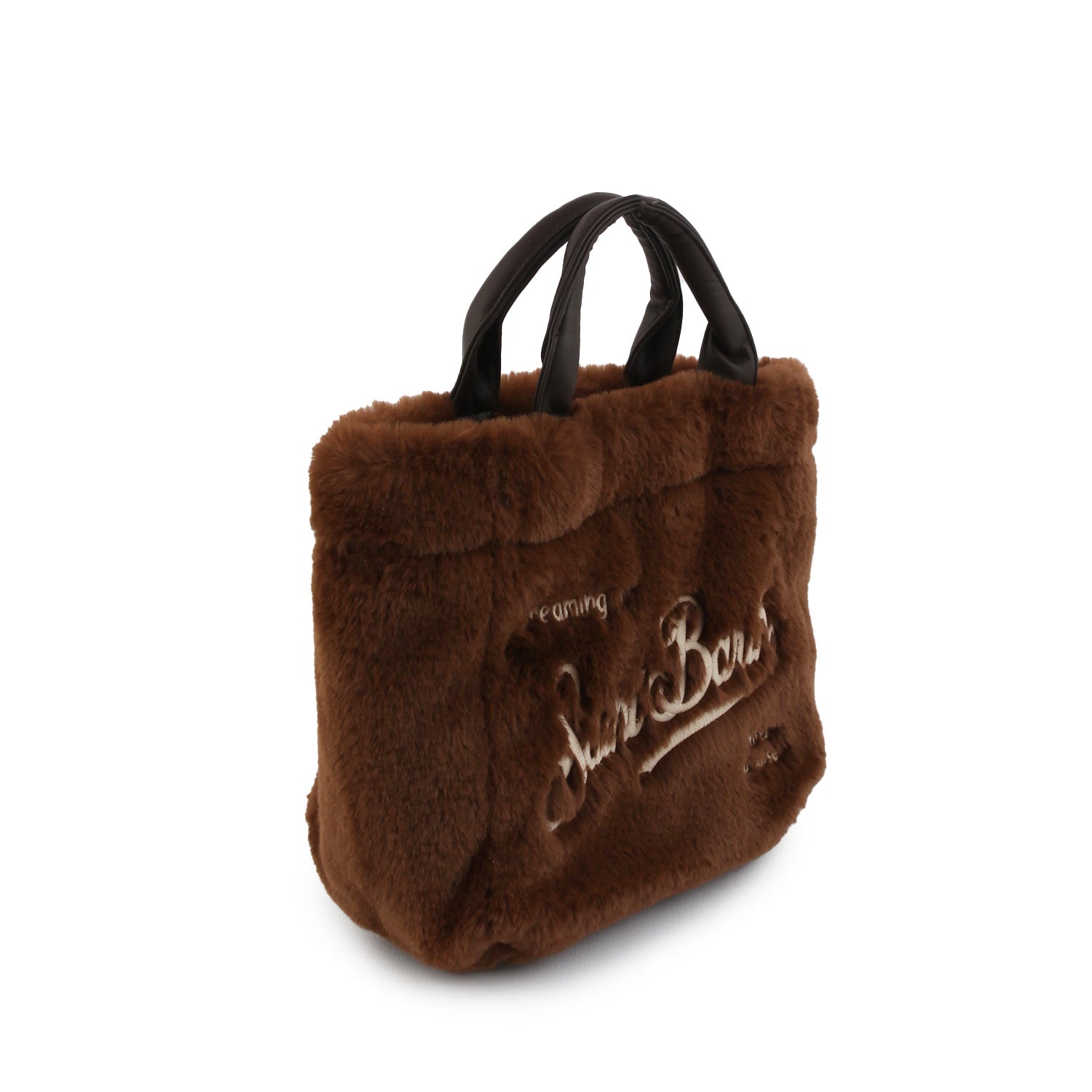 Borsa Vanity Mini Soft marrone con loghi panna - annameglio.com abbigliamento moda