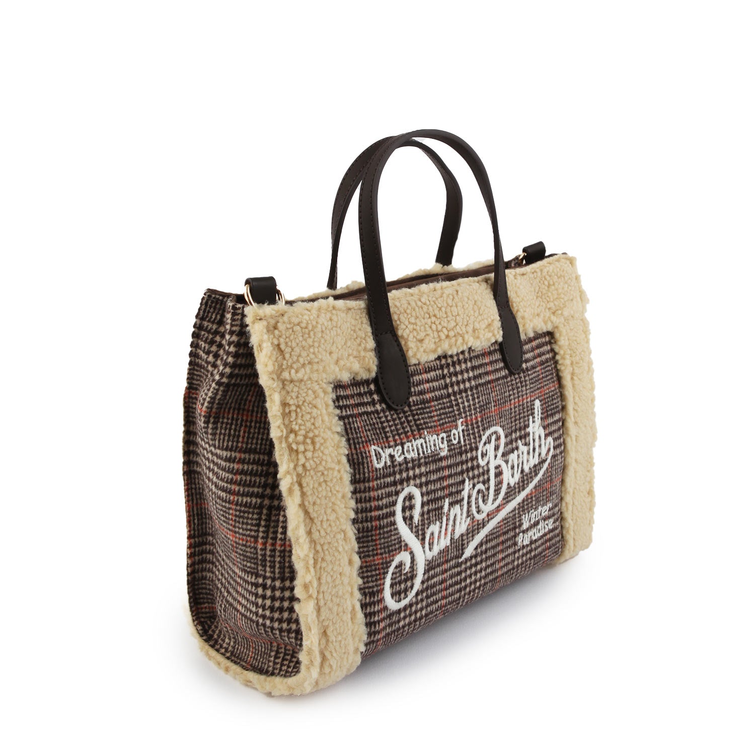 Borsa Vivian Mutton Galles Line marrone e beige - annameglio.com abbigliamento moda