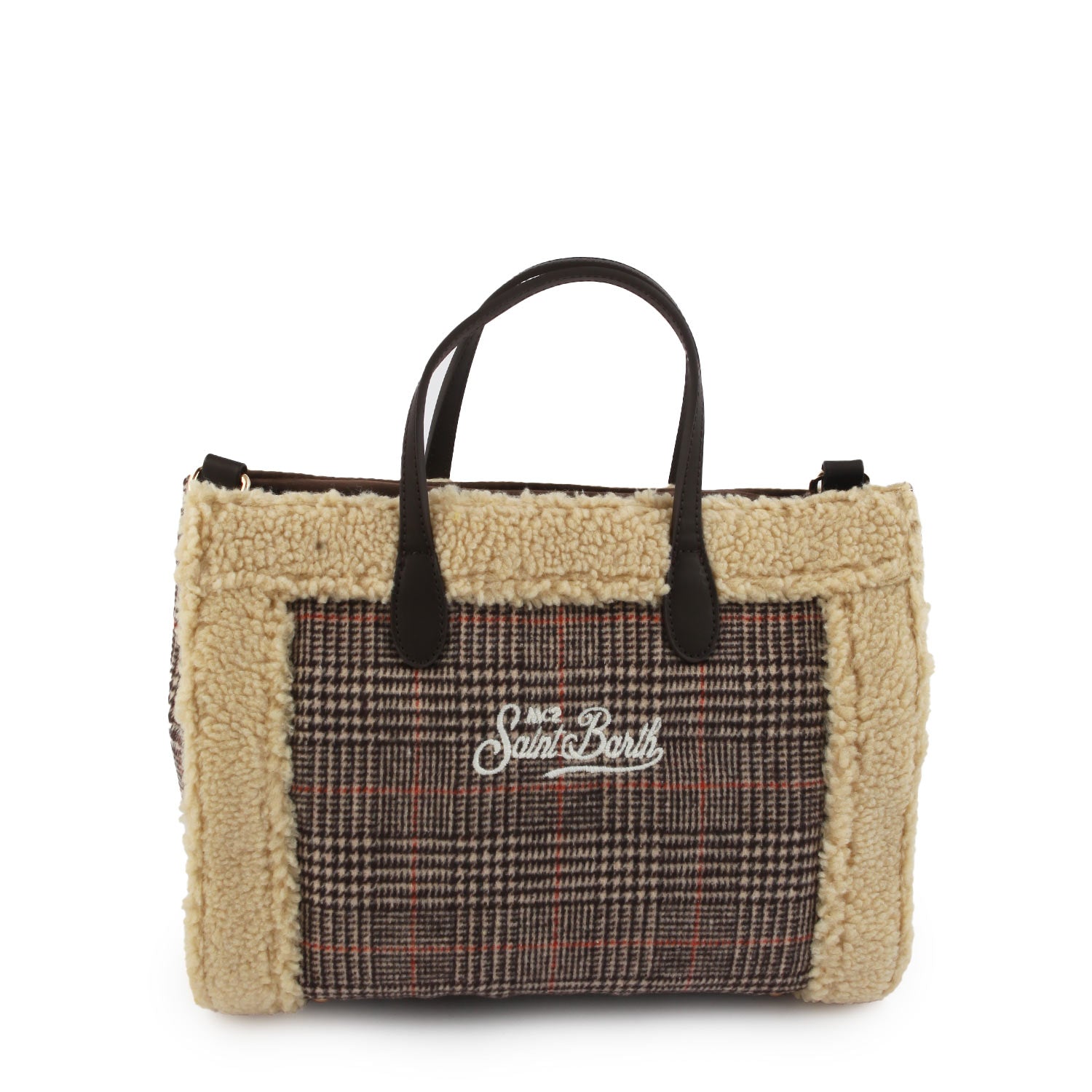 Borsa Vivian Mutton Galles Line marrone e beige - annameglio.com abbigliamento moda