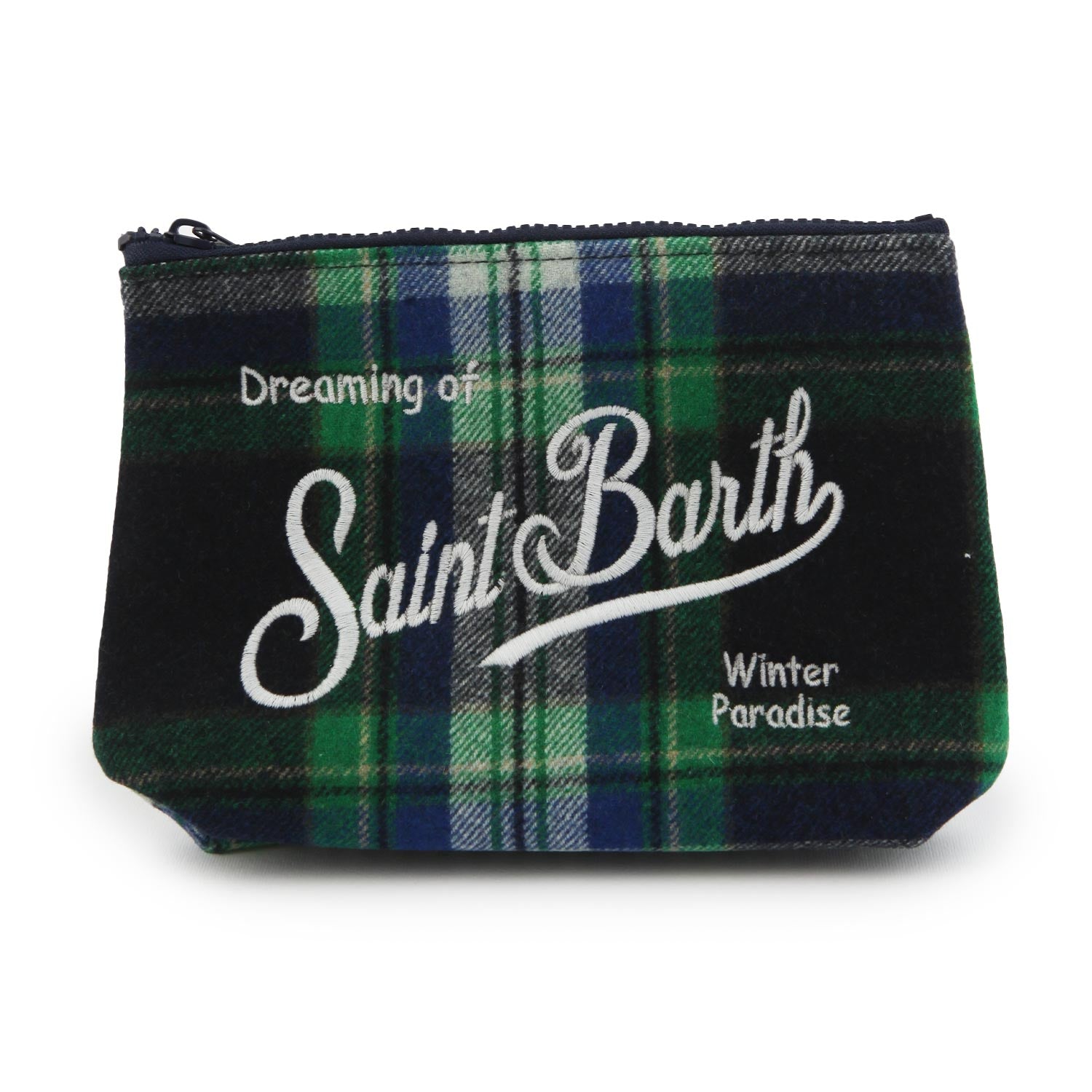 Pochette Aline Tartan Simple blu e verde - annameglio.com abbigliamento moda
