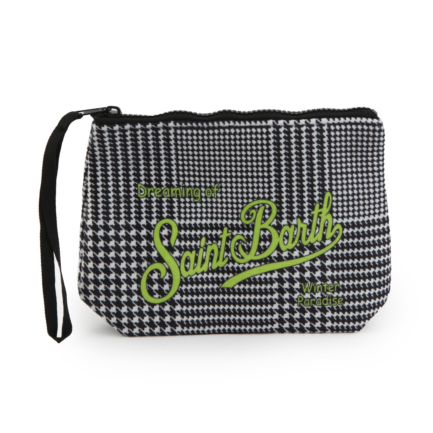 Pochette Aline Pied De Poule bianca e nera - annameglio.com abbigliamento moda