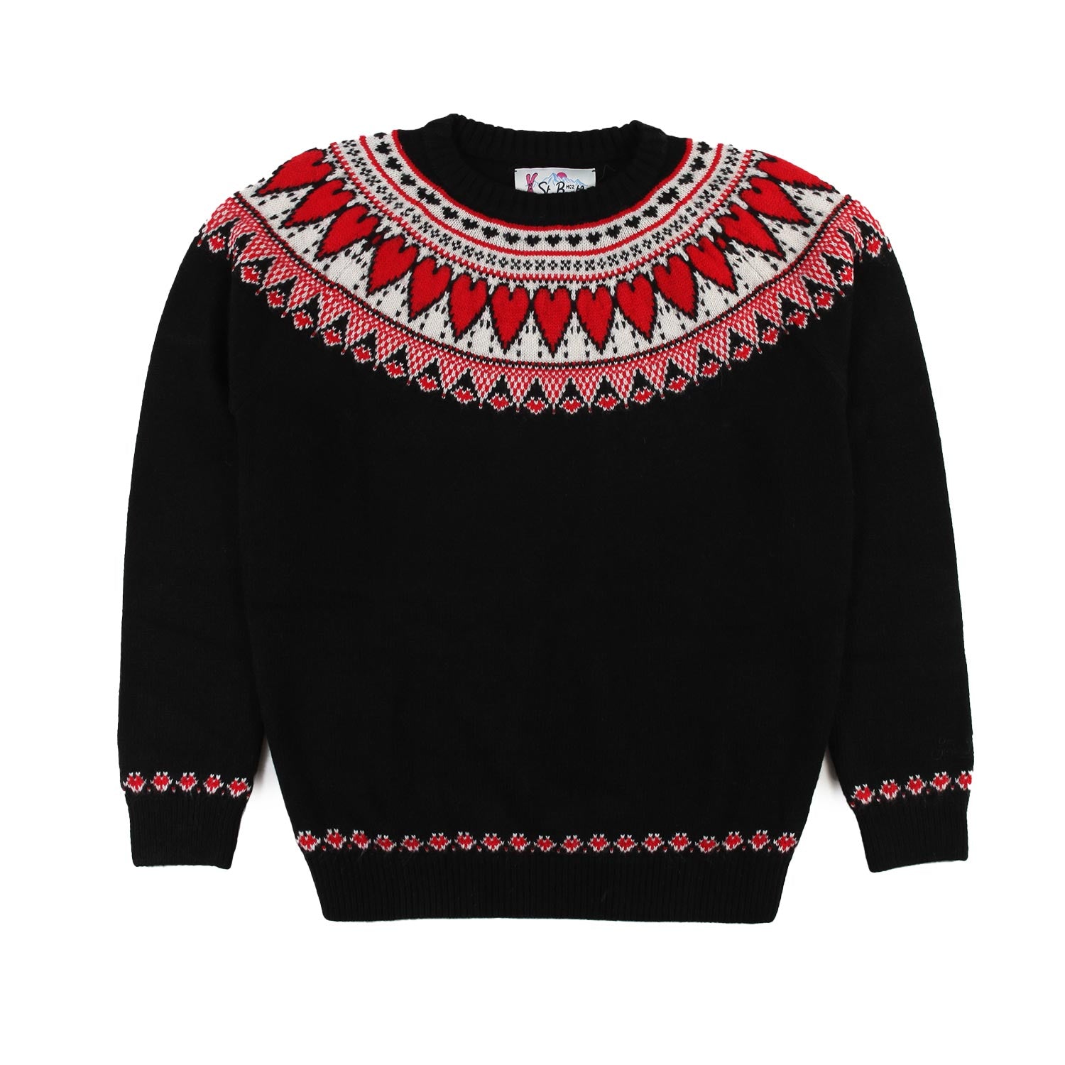 Maglione MC2 Princess nero, panna e rosso - annameglio.com abbigliamento moda