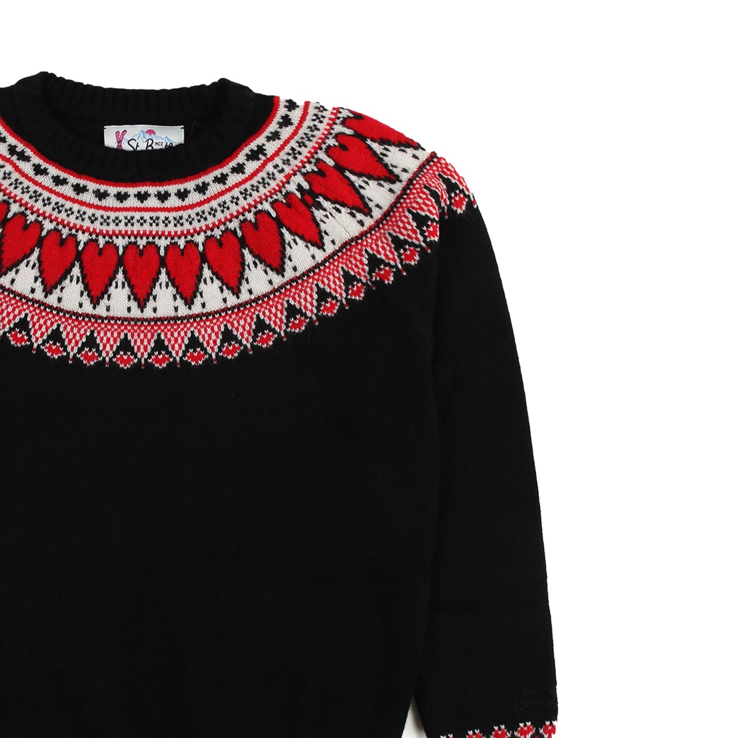 Maglione MC2 Princess nero, panna e rosso - annameglio.com abbigliamento moda