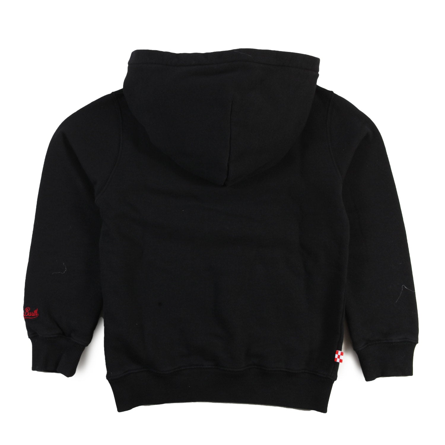 Felpa hoodie MC2 nera con ricamo rosso - annameglio.com abbigliamento moda