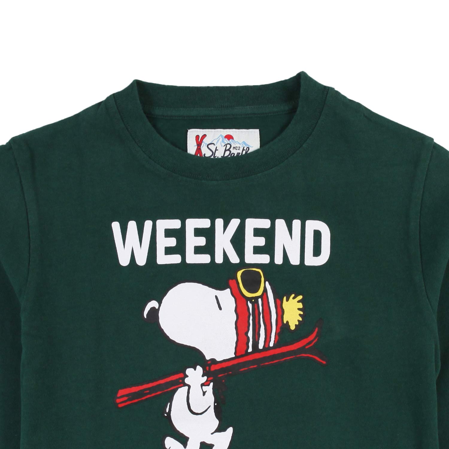 T-shirt MC2 Snoopy Ski verde Bambino e Bambina - annameglio.com abbigliamento moda