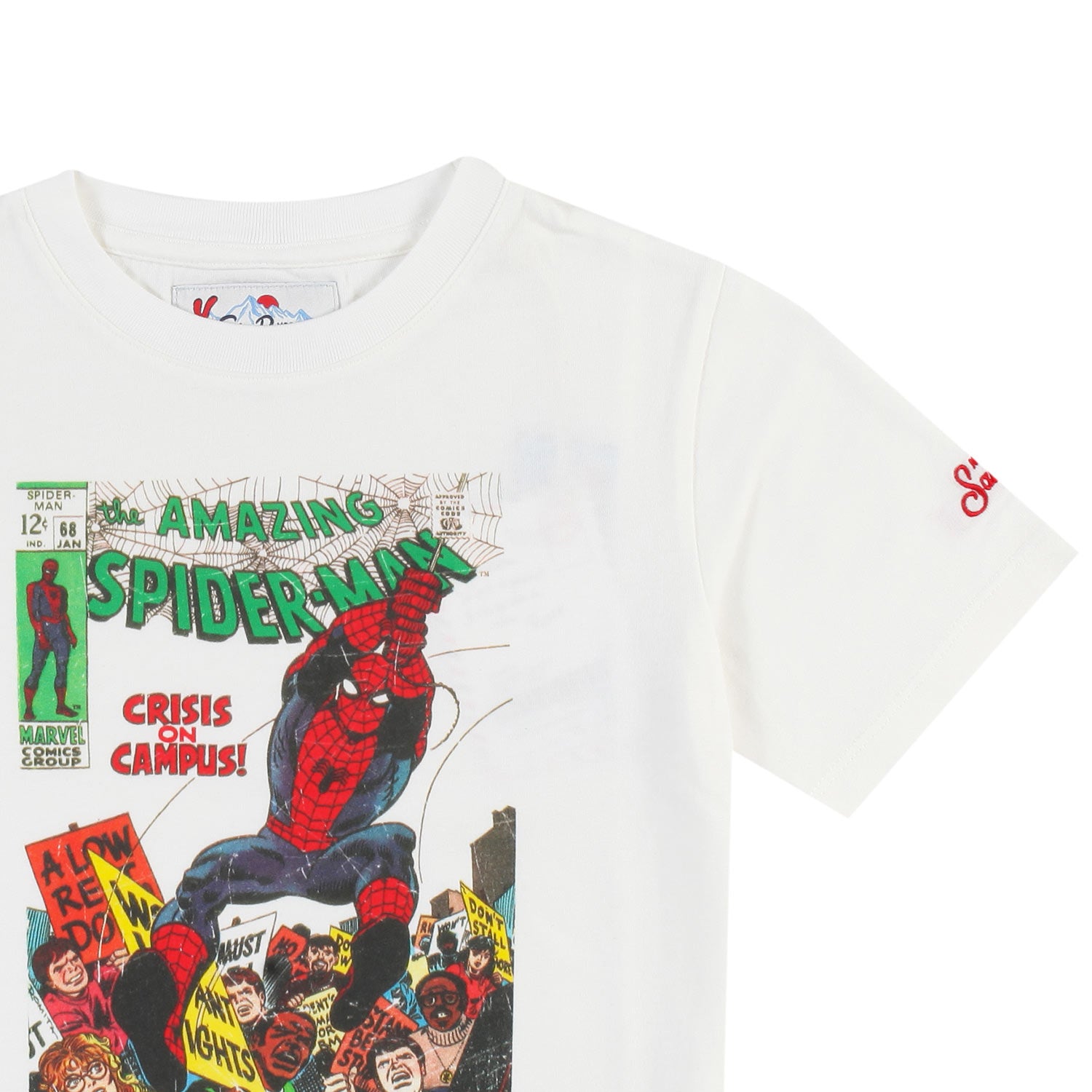 T-shirt MC2 Spiderman Cover bianca Bambino Bambina - annameglio.com abbigliamento moda