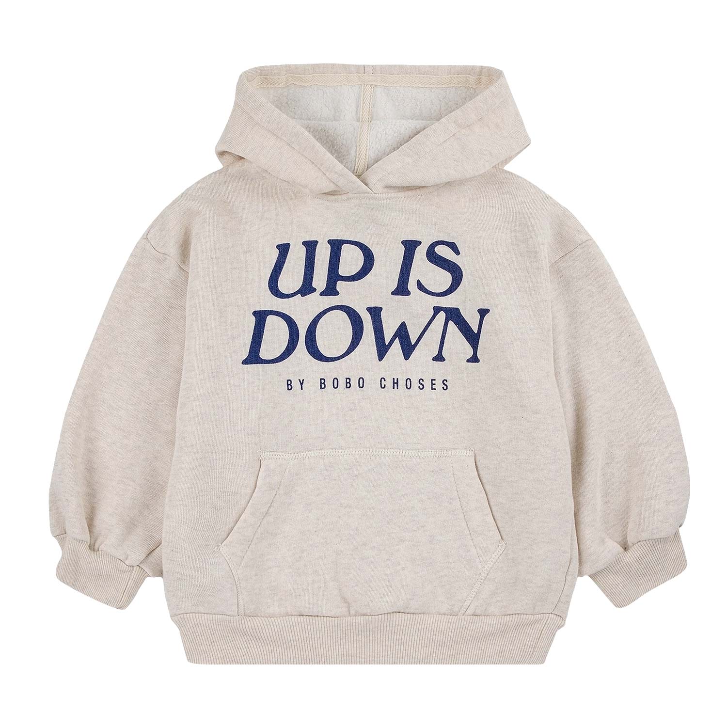 Felpa hoodie Up Is Down ecru e blu Bambino Bambina - annameglio.com abbigliamento moda
