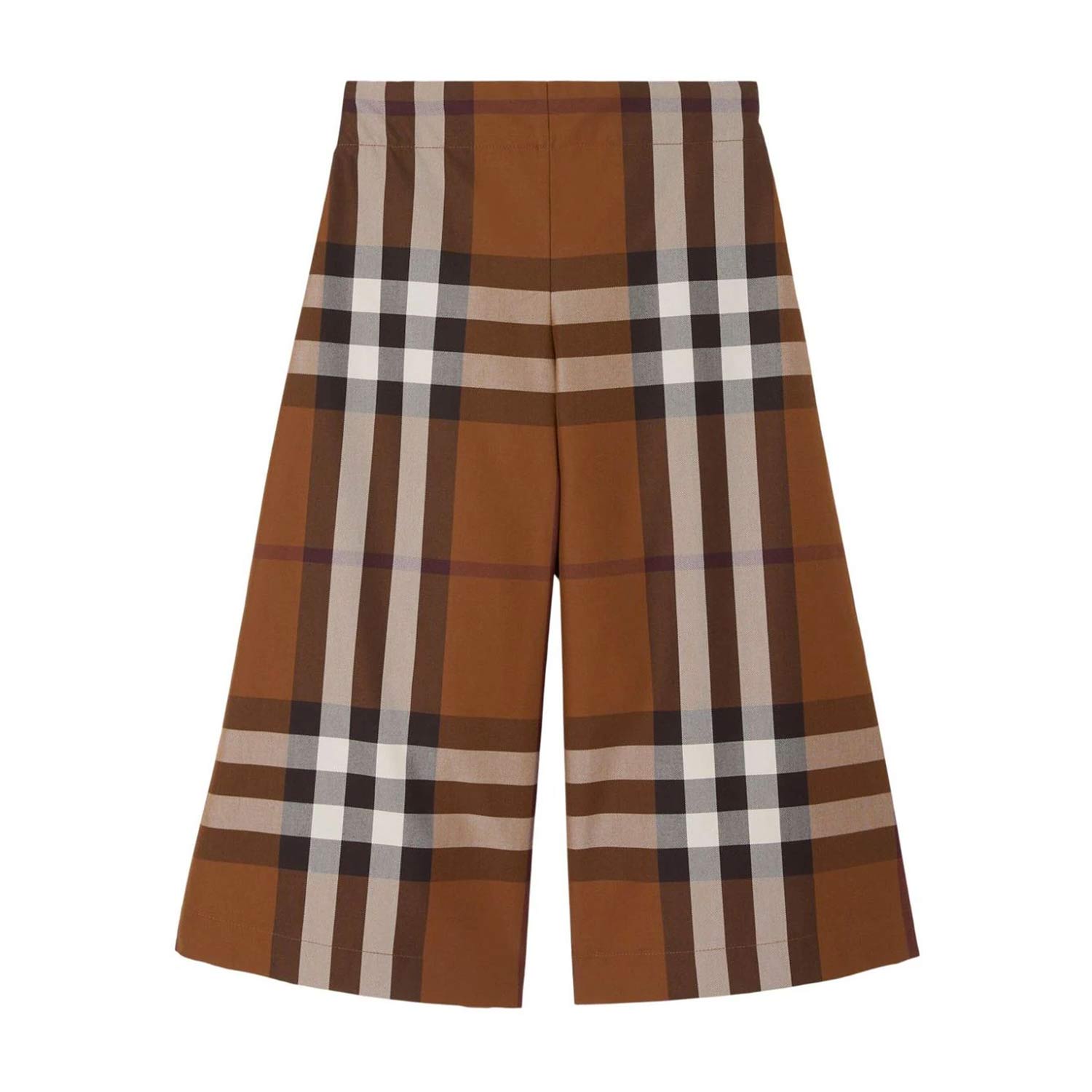 Pantalone marrone a quadri in cotone - annameglio.com abbigliamento moda