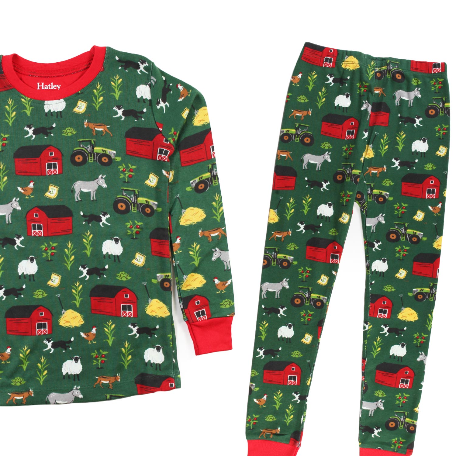 Pigiama fattoria Hatley verde e multicolor bambino - annameglio.com abbigliamento moda