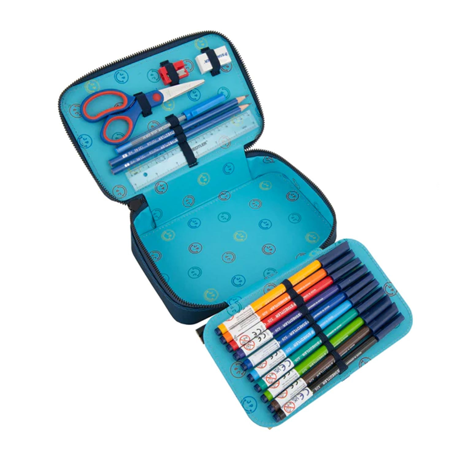 Astuccio Tartans Staedtler blu e multicolor - annameglio.com abbigliamento moda