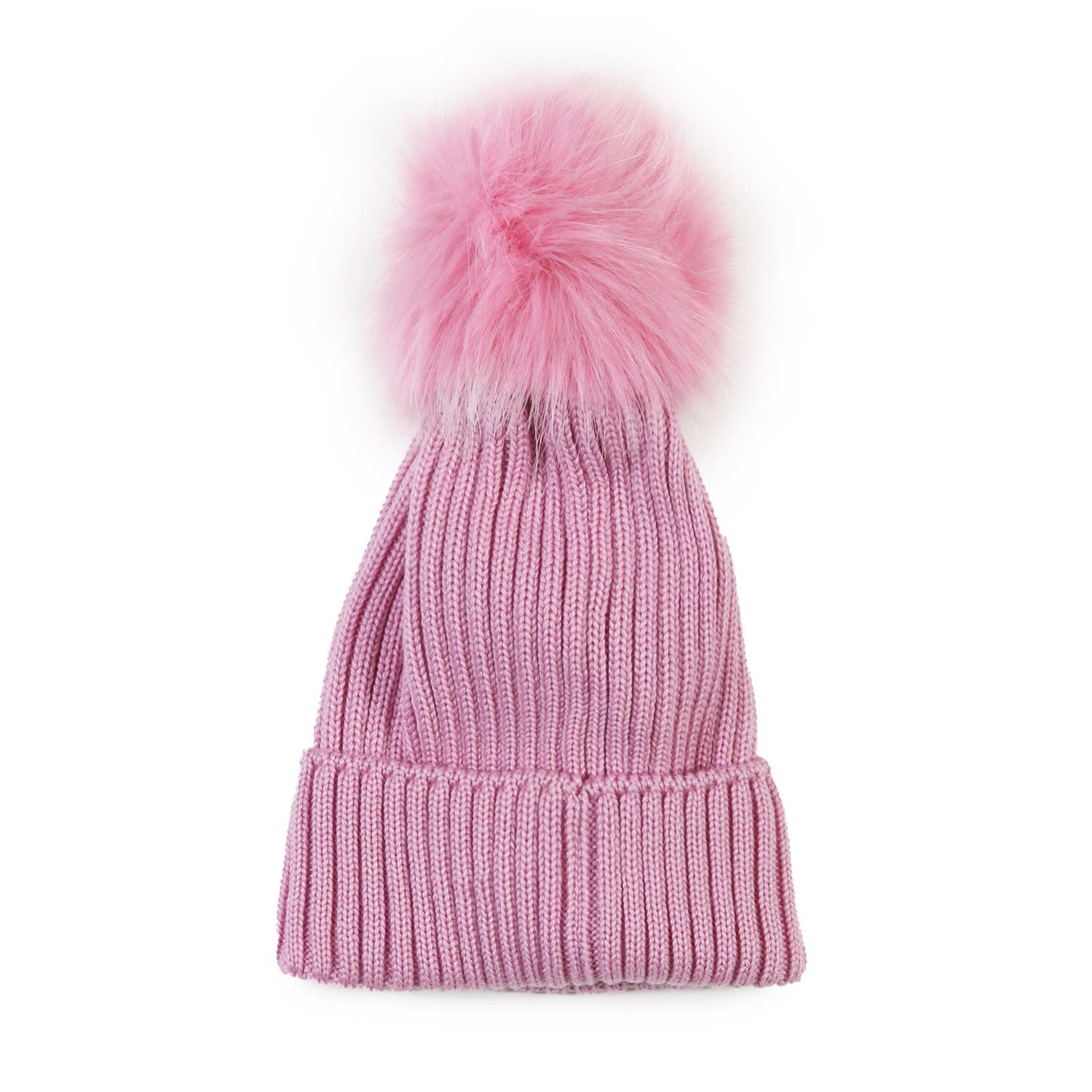 Berretto Moncler Girl rosa con pon pon - annameglio.com abbigliamento moda