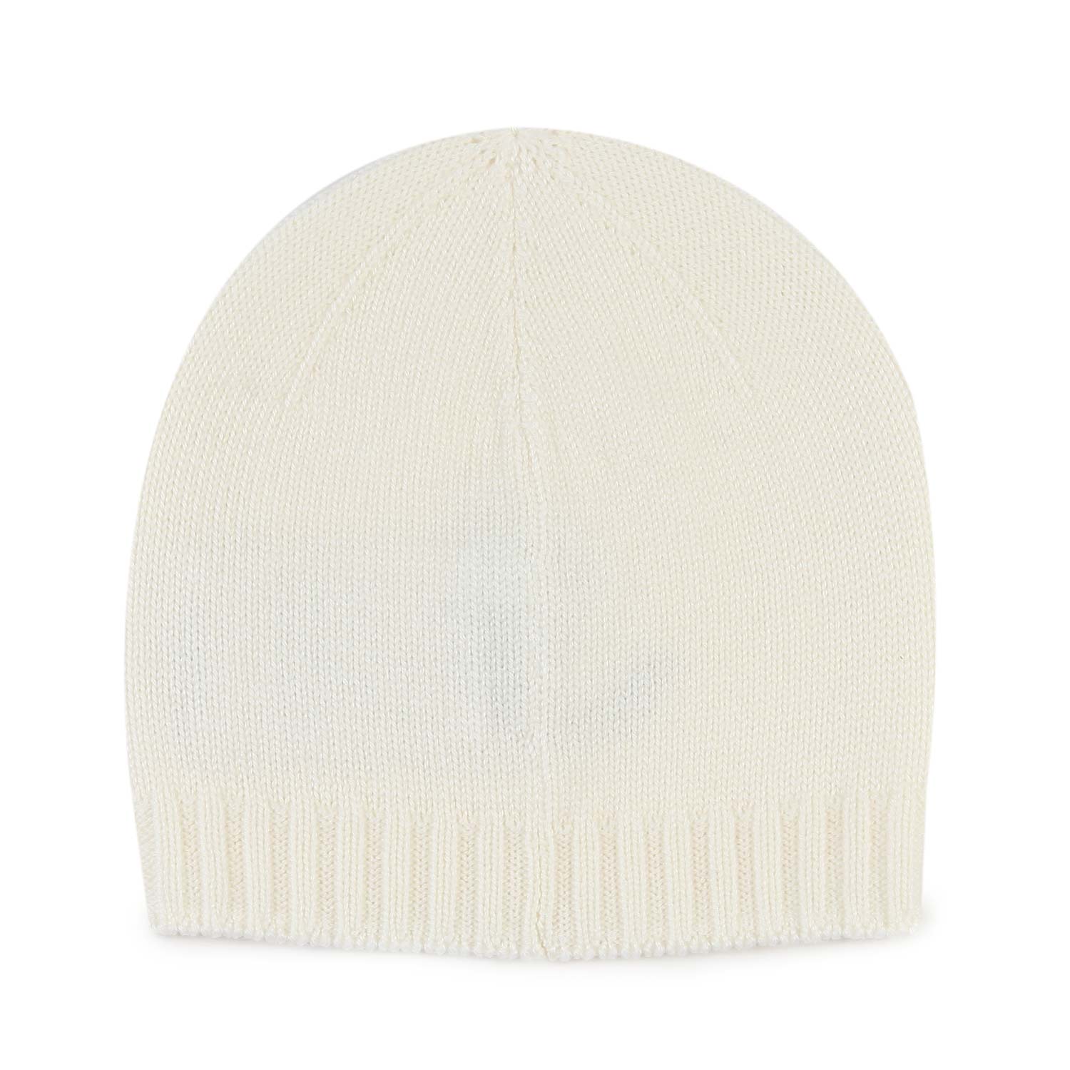 Berretto panna con logo Moncler grigio Baby - annameglio.com abbigliamento moda