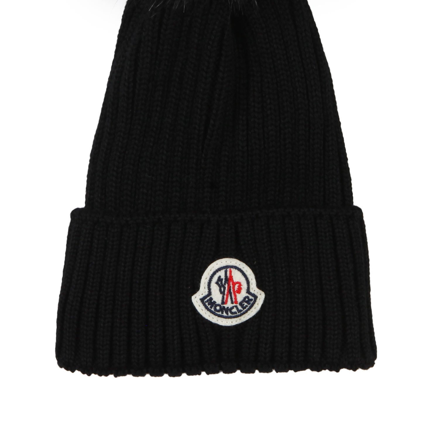 Berretto Moncler Girl nero con pon pon - annameglio.com abbigliamento moda