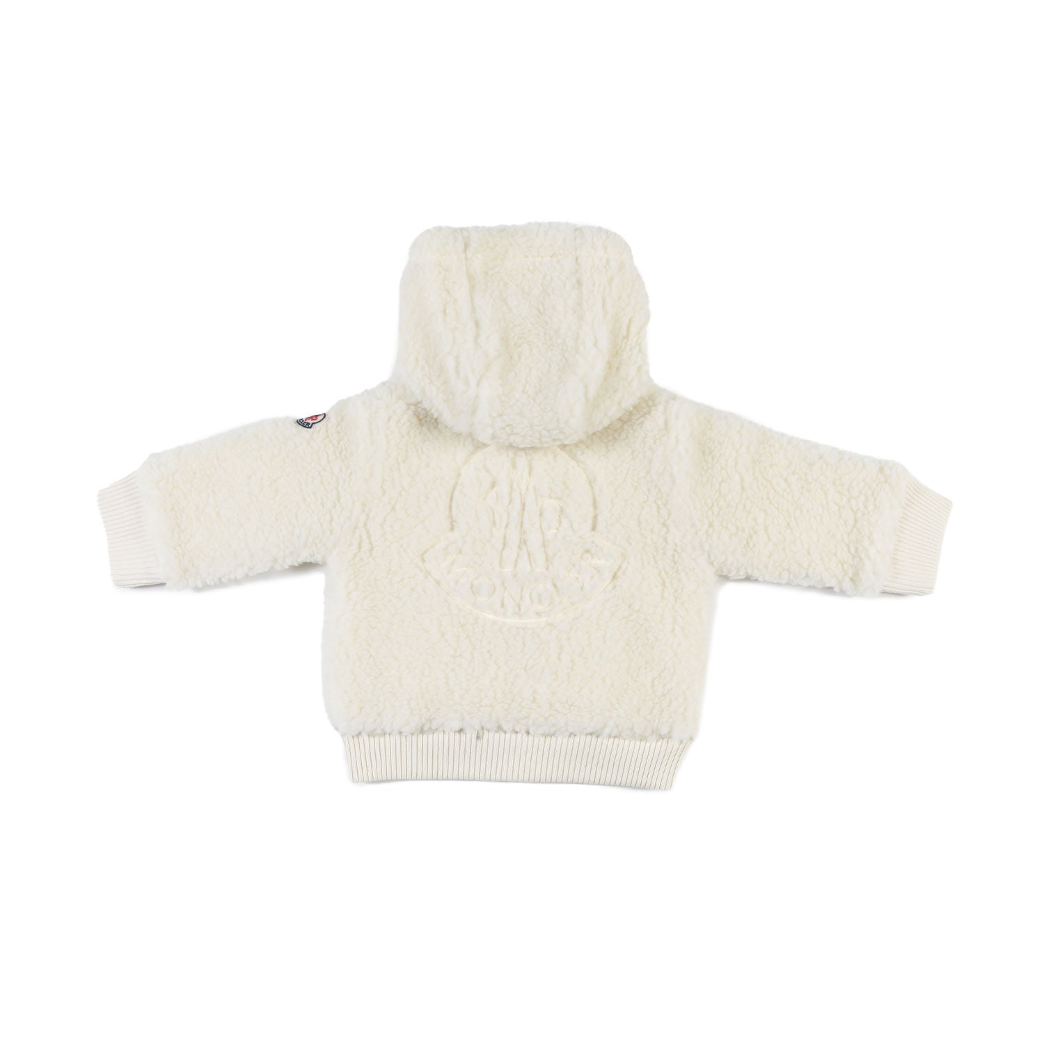 Felpa teddy Moncler bianco panna Bimbo e Bimba - annameglio.com abbigliamento moda