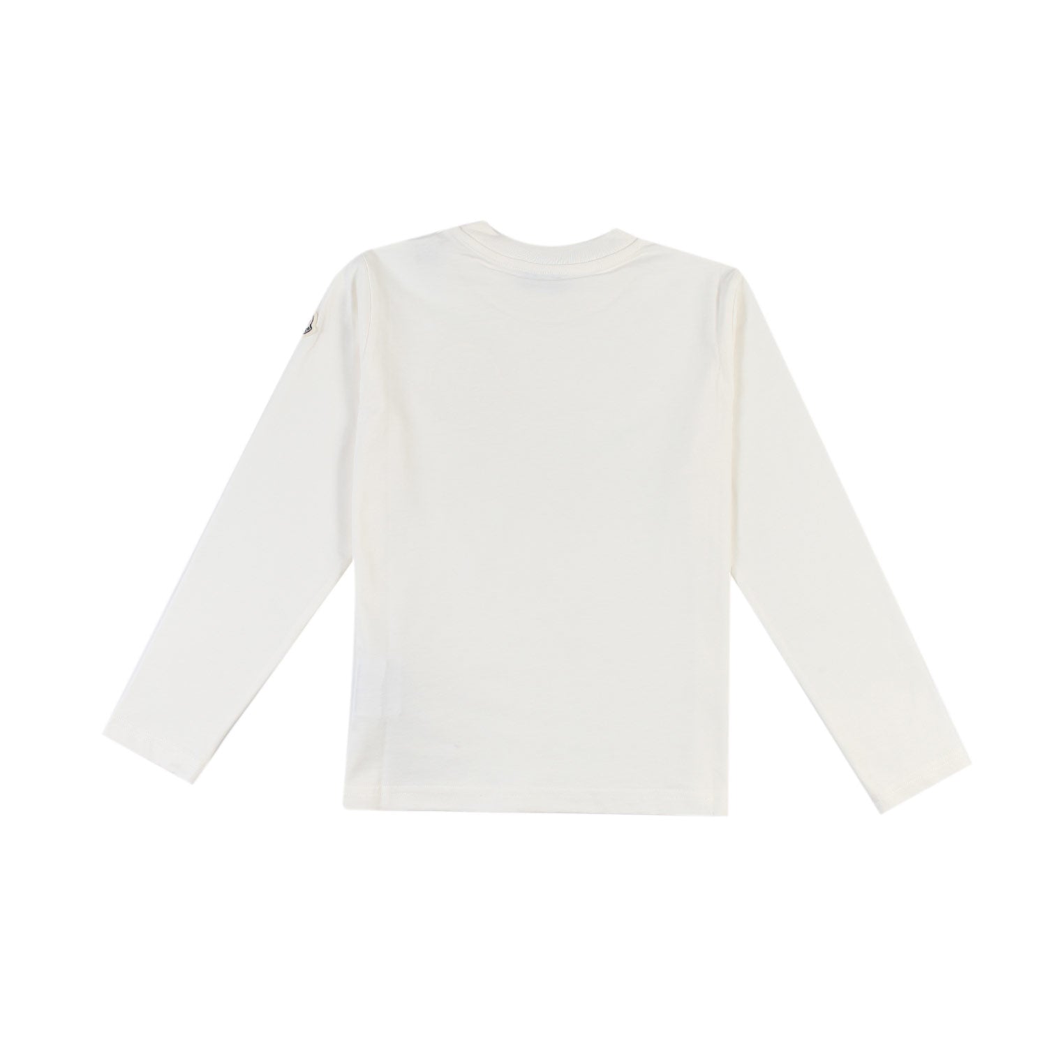 T-shirt lunga Moncler bianca con logo goffrato - annameglio.com abbigliamento moda