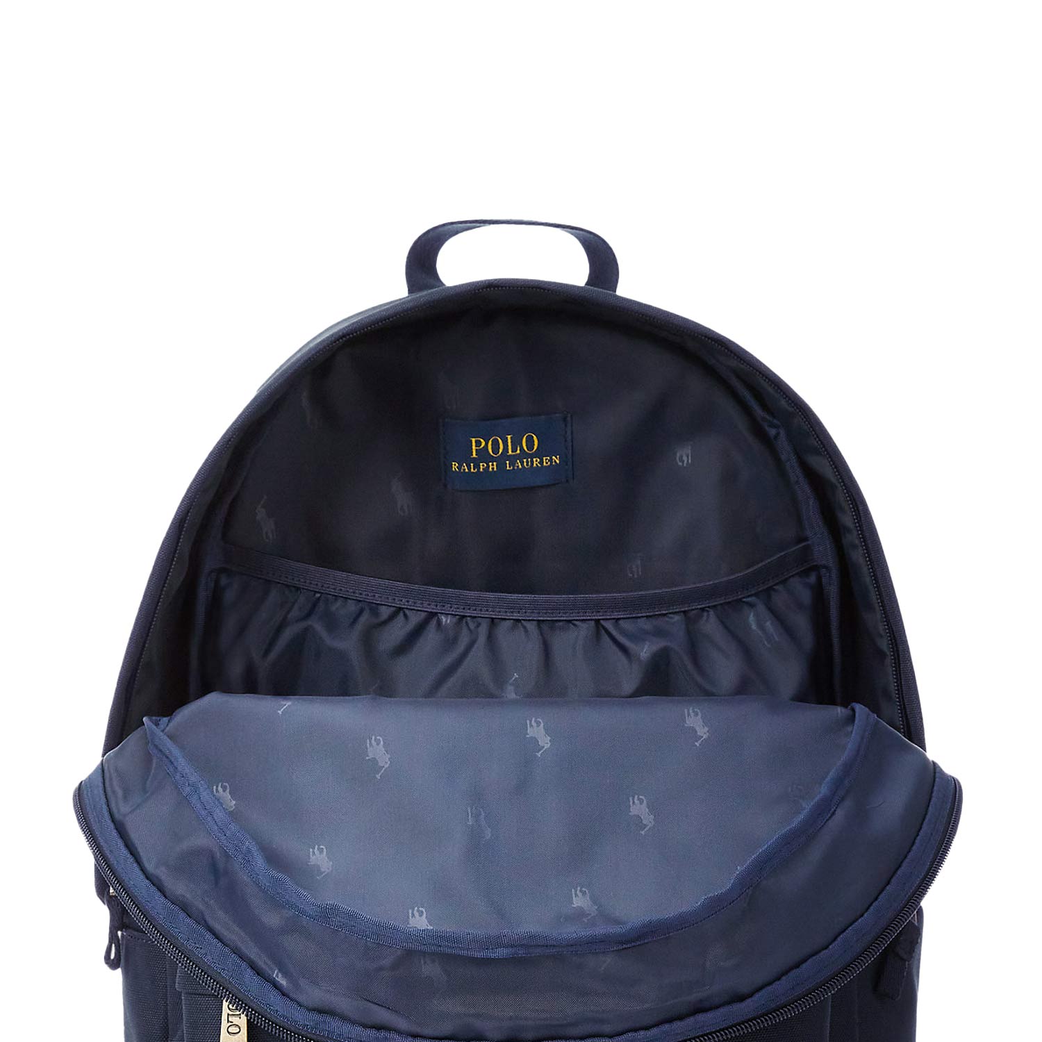 Zaino blu navy con pony Ralph Lauren rosso - annameglio.com abbigliamento moda