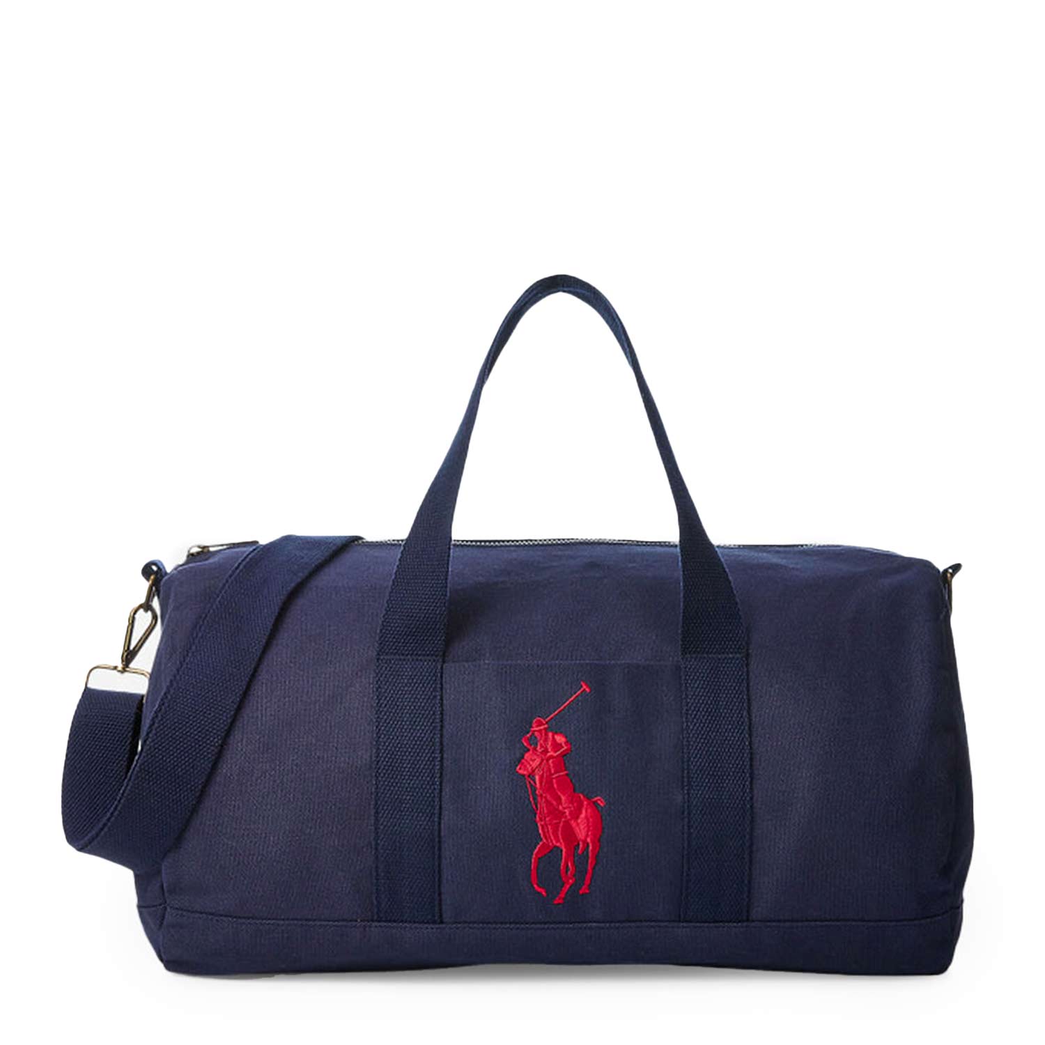 Borsone blu navy con Big Pony Ralph Lauren rosso - annameglio.com abbigliamento moda