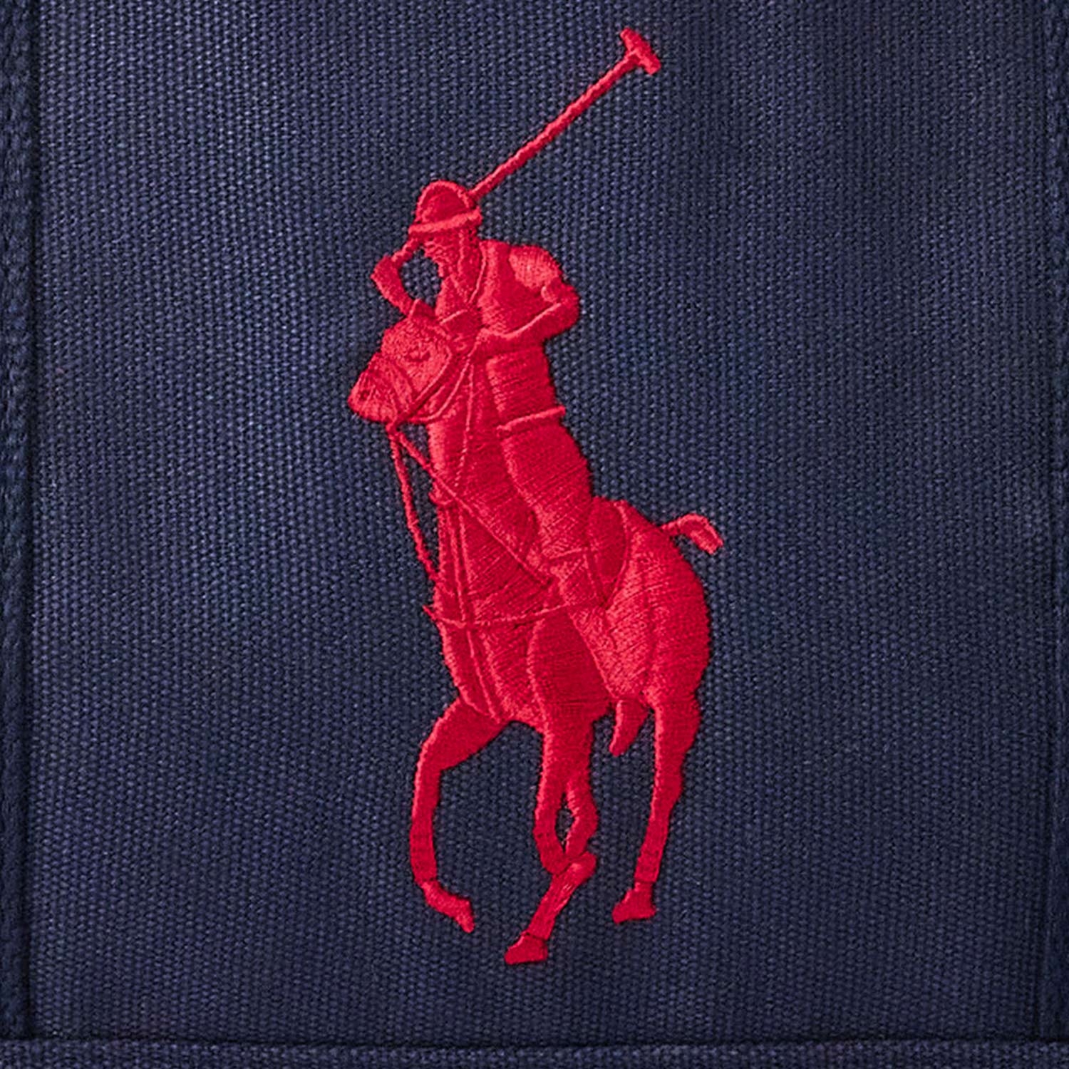 Borsone blu navy con Big Pony Ralph Lauren rosso - annameglio.com abbigliamento moda