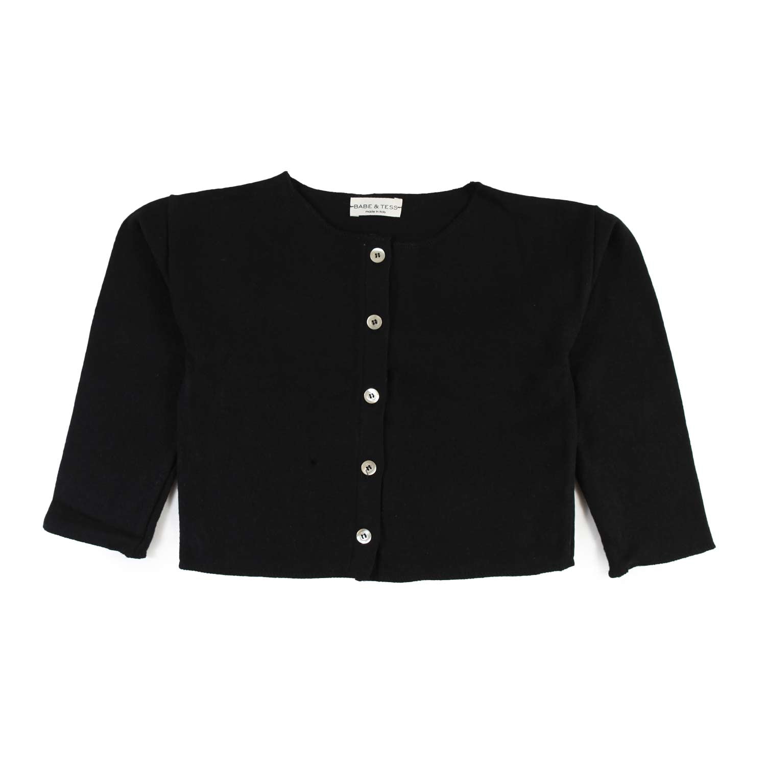 Cardigan interlock Babe and Tess nero Bambina - annameglio.com abbigliamento moda
