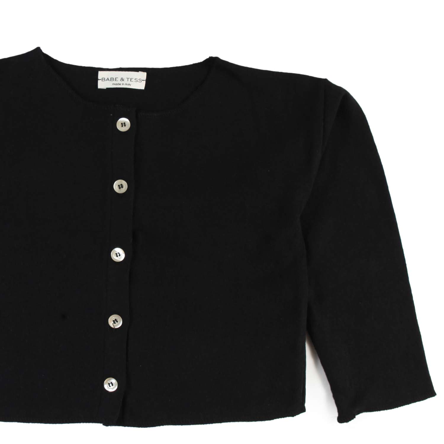 Cardigan interlock Babe and Tess nero Bambina - annameglio.com abbigliamento moda