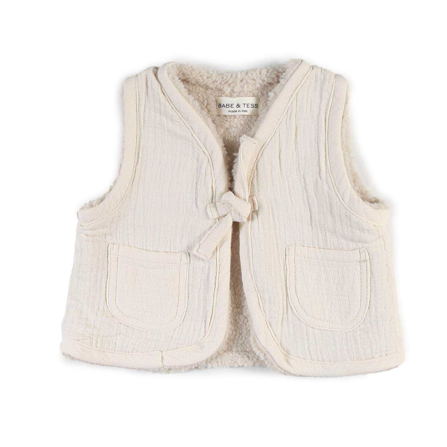 Gilet Babe and Tess panna ecru Bimbo e Bimba - annameglio.com abbigliamento moda