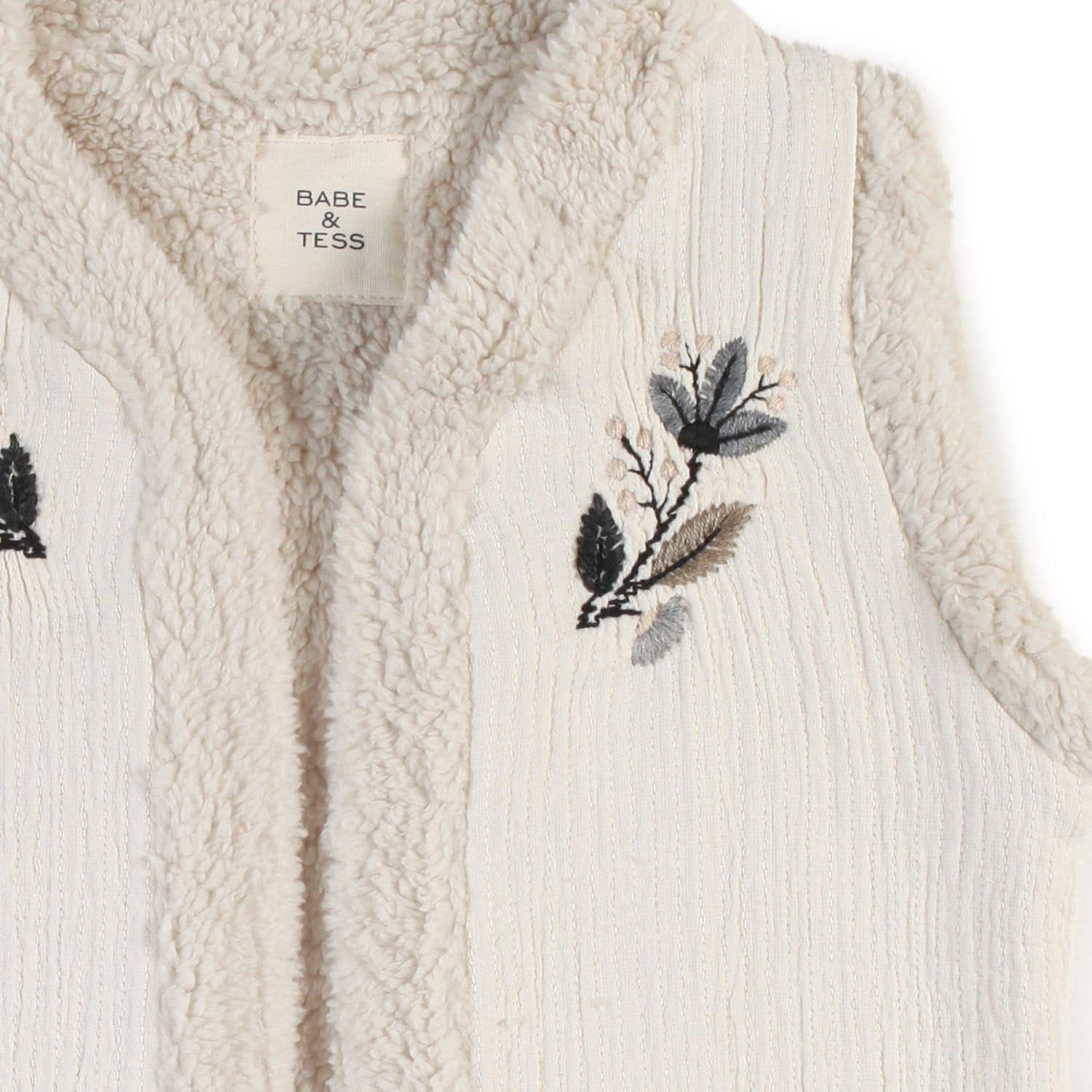 Gilet Babe and Tess ecru con fiori blu Bambina - annameglio.com abbigliamento moda