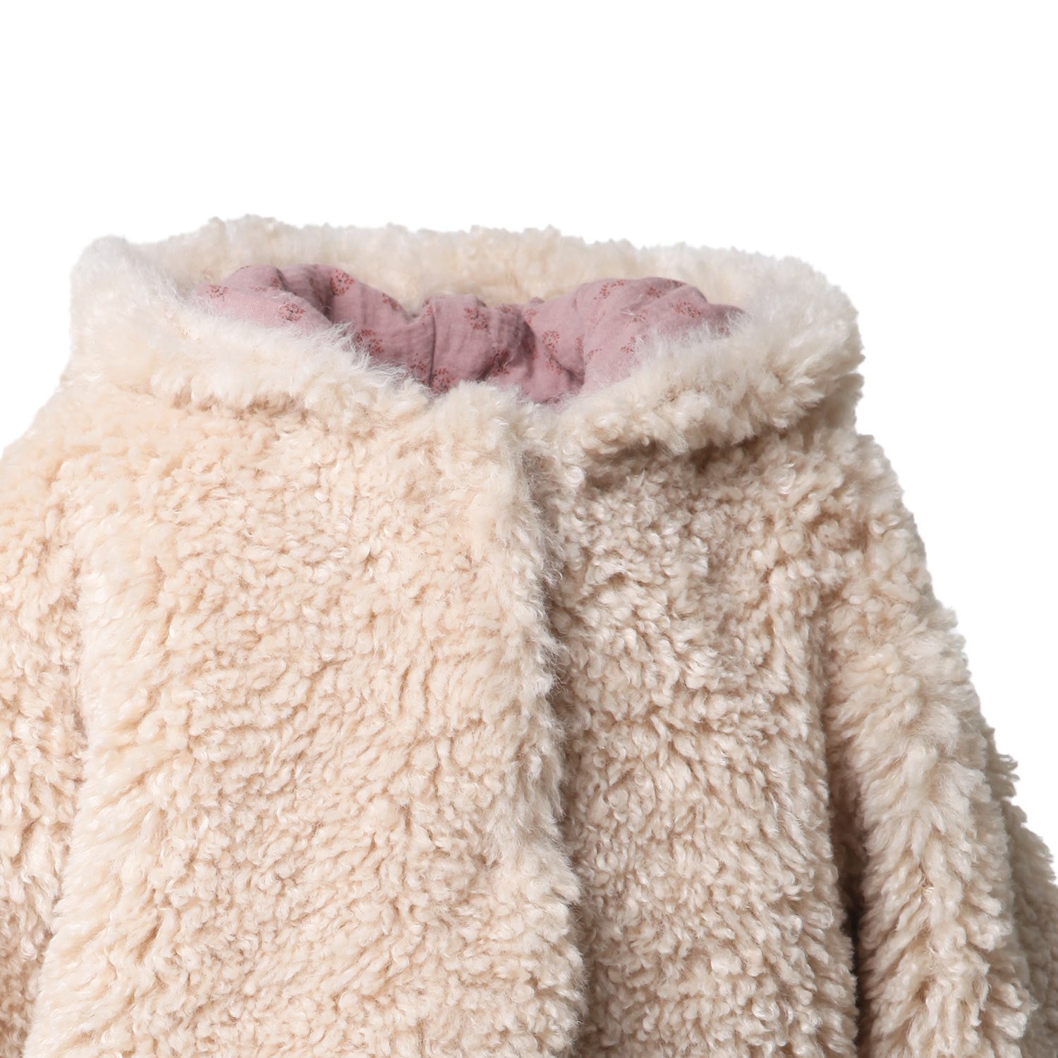 Cappotto teddy corto Babe and Tess panna e rosa - annameglio.com abbigliamento moda