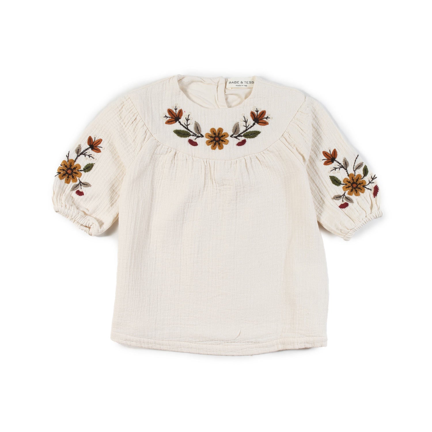 Abito mussola Babe and Tess panna Bimba - annameglio.com abbigliamento moda