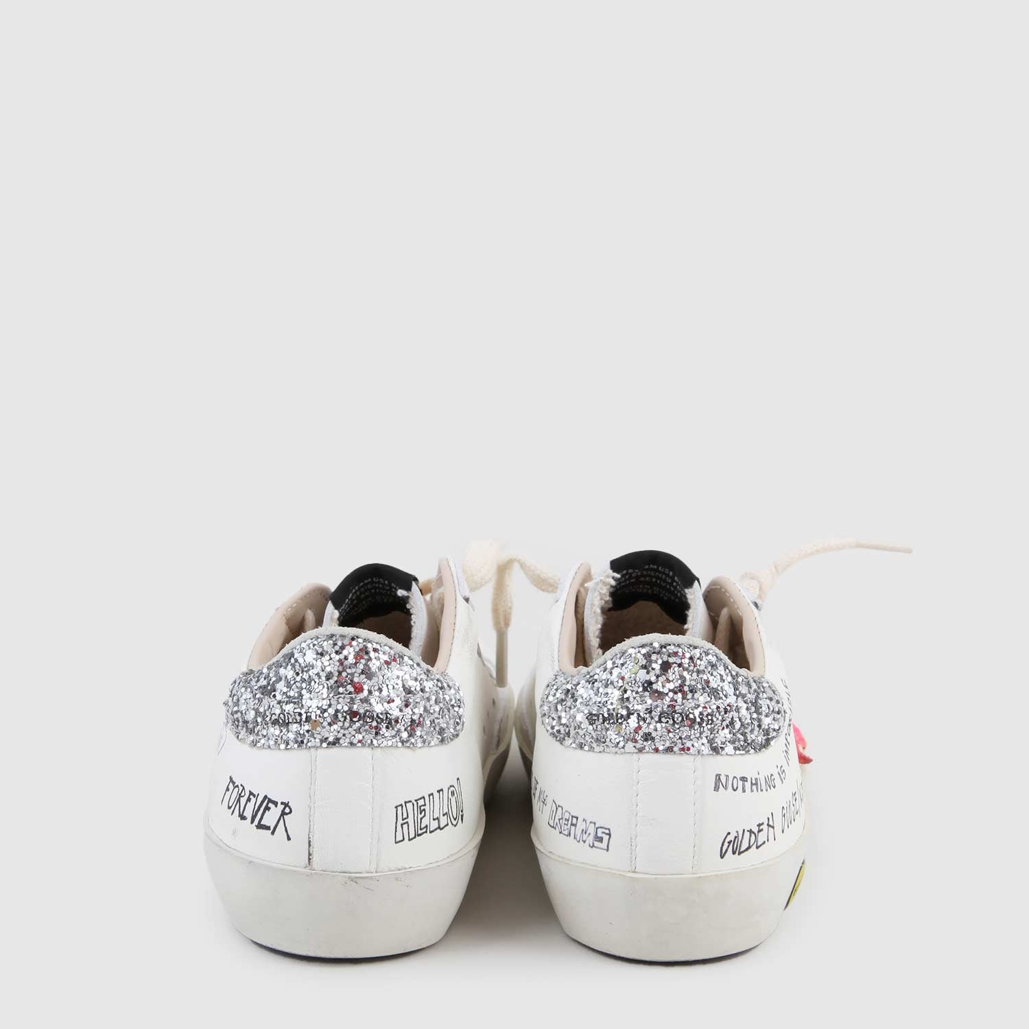 Sneaker Super Star bianca, rosa e glitter bambina - annameglio.com abbigliamento moda