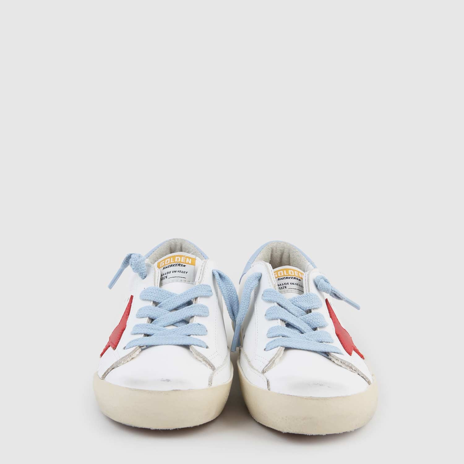 Sneaker Super Star bianca, rossa e celeste bambino - annameglio.com abbigliamento moda