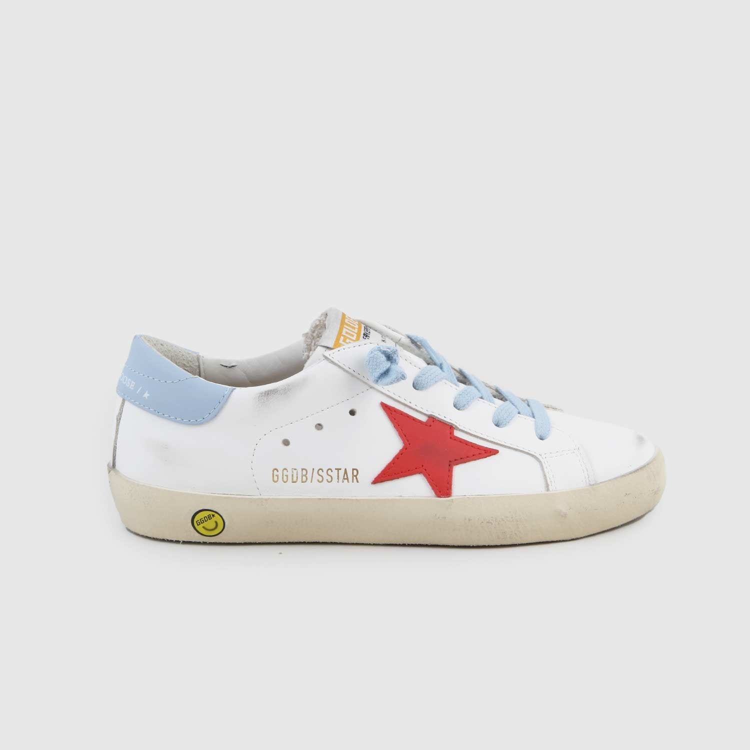 sneaker super star bianca, rossa e celeste ragazzo - annameglio.com abbigliamento moda