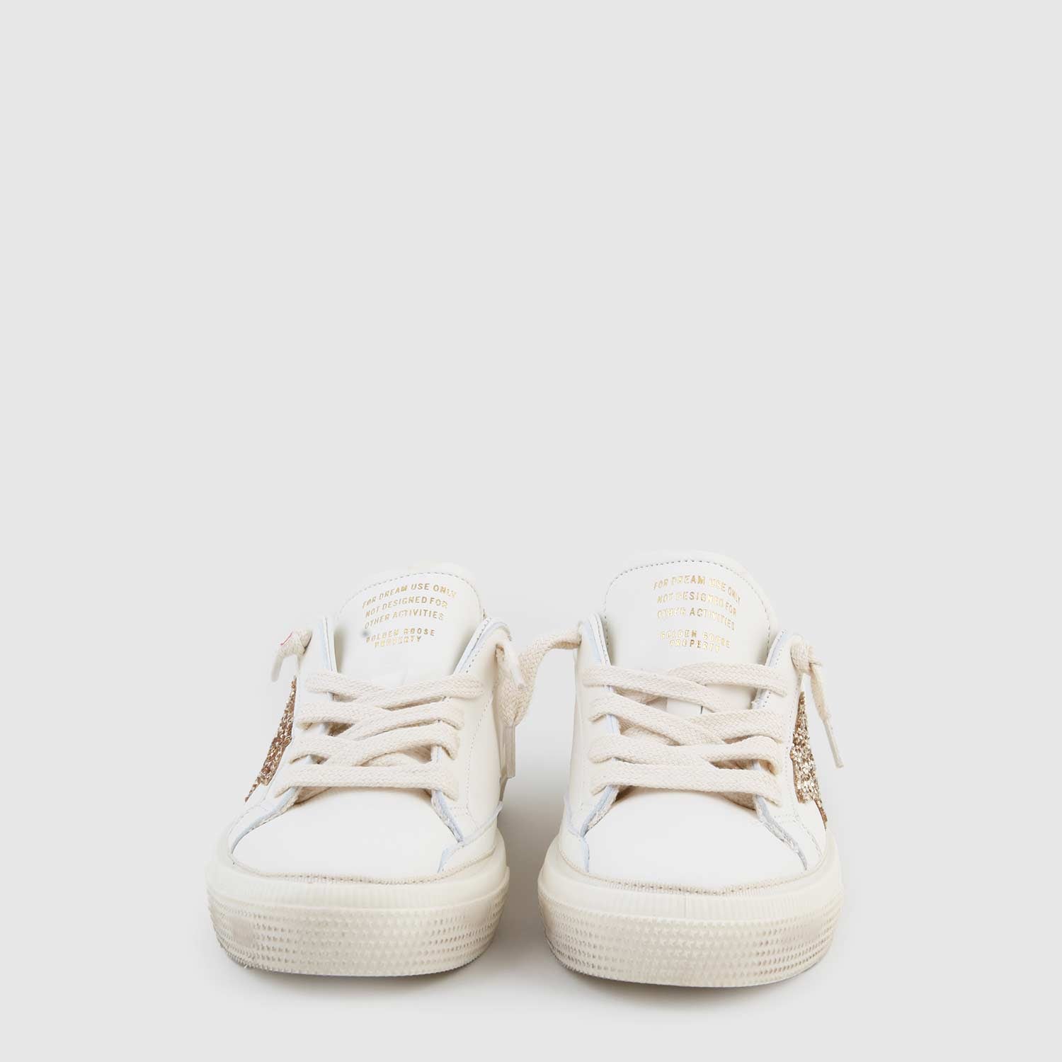 sneaker may bianca e glitter oro ragazza - annameglio.com abbigliamento moda