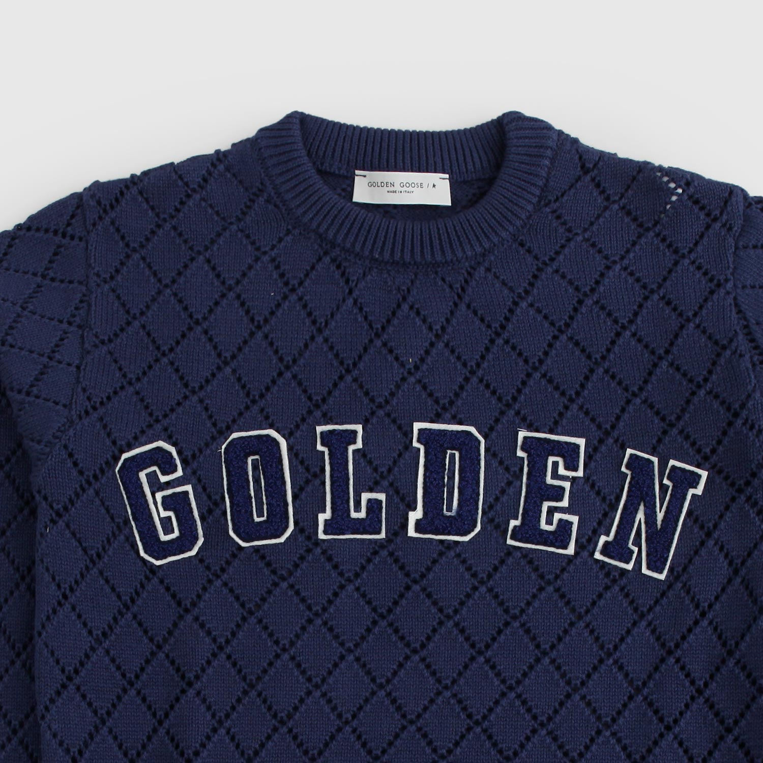 Maglioncino in filato di cotone blu Eclipse - annameglio.com abbigliamento moda