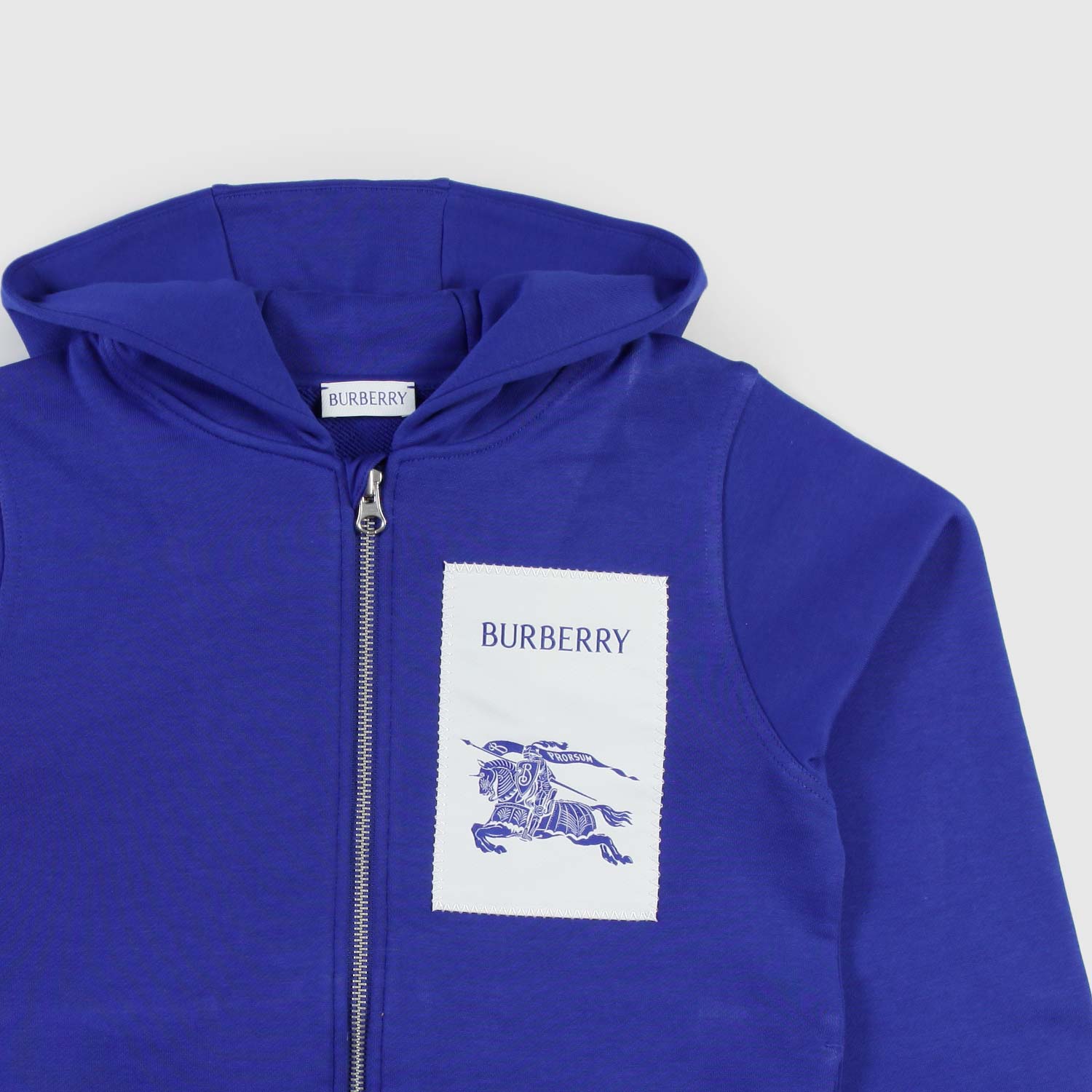 Felpa con cappuccio e zip blu teen - annameglio.com abbigliamento moda