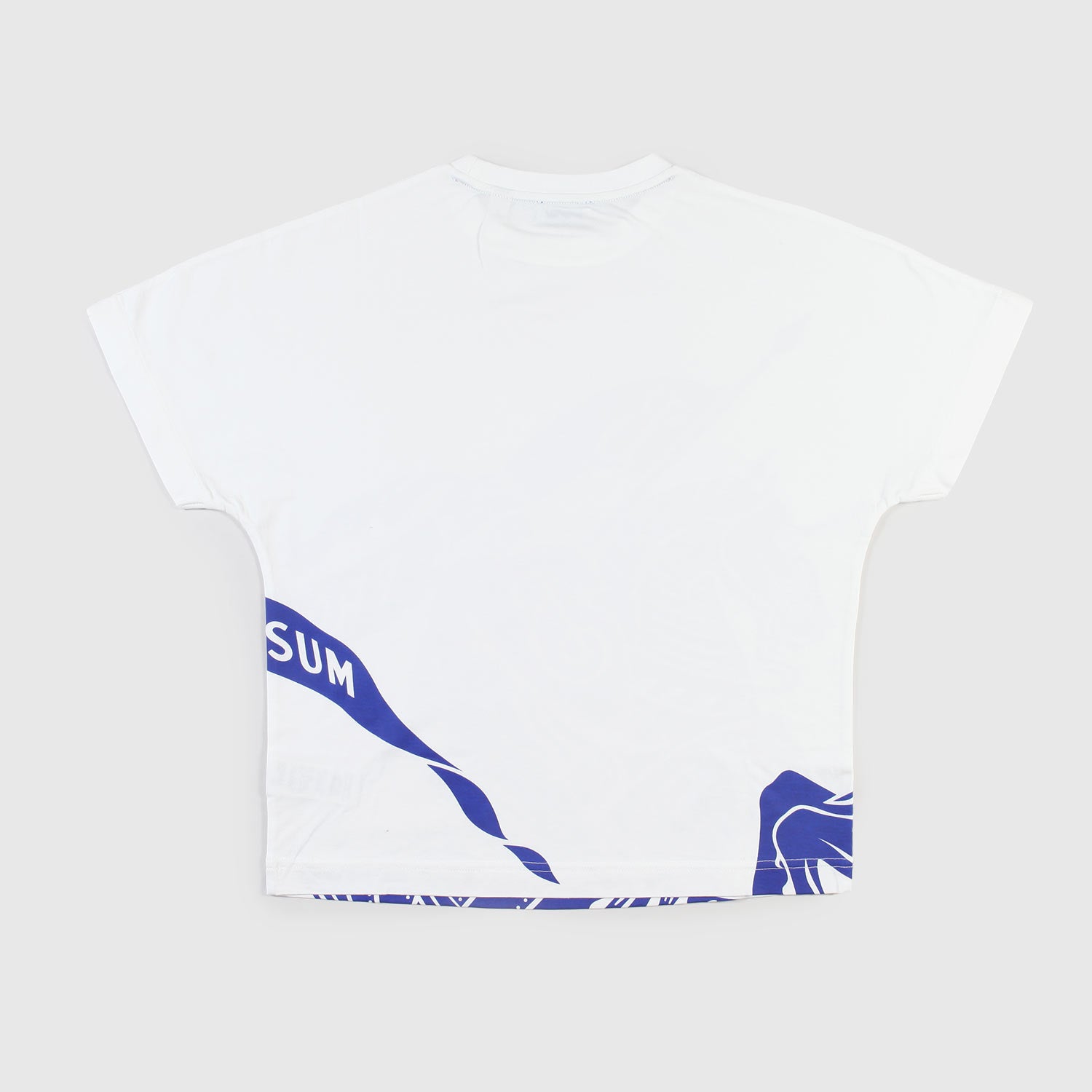 T-shirt bianca e blu jr - annameglio.com abbigliamento moda