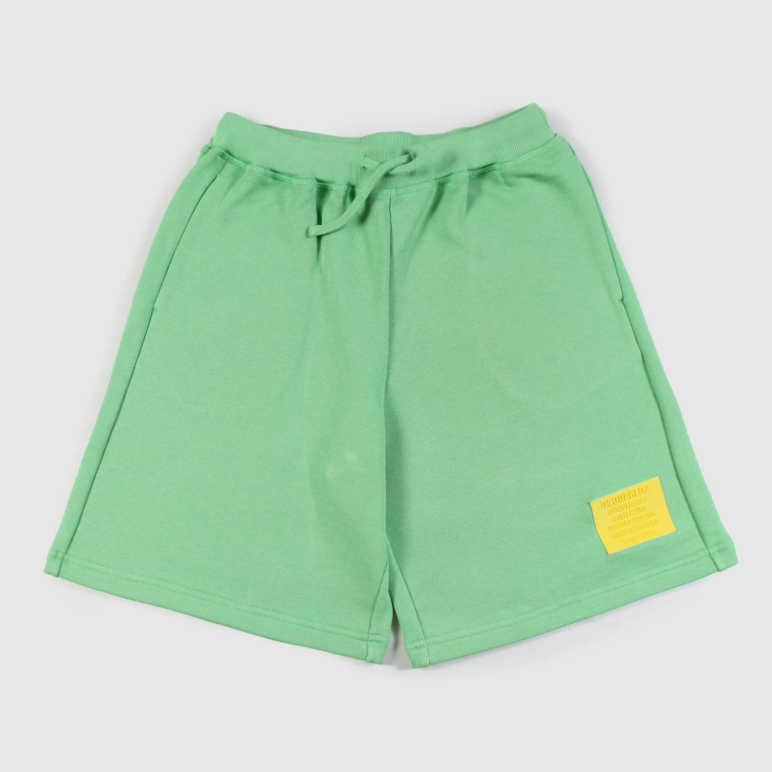 bermuda verde con patch gialla ragazzo - annameglio.com abbigliamento moda