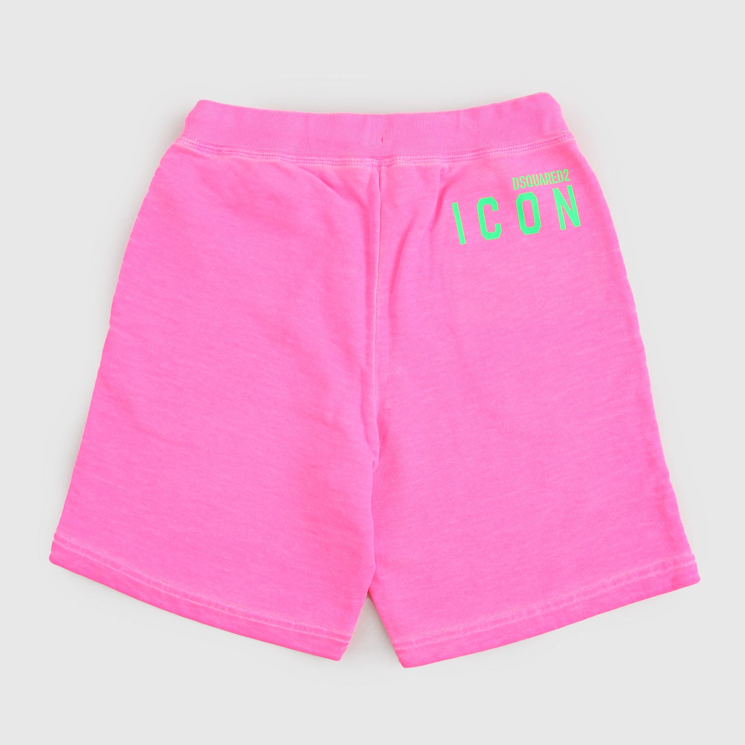 pantaloncino rosa fluo con scritta verde - annameglio.com abbigliamento moda