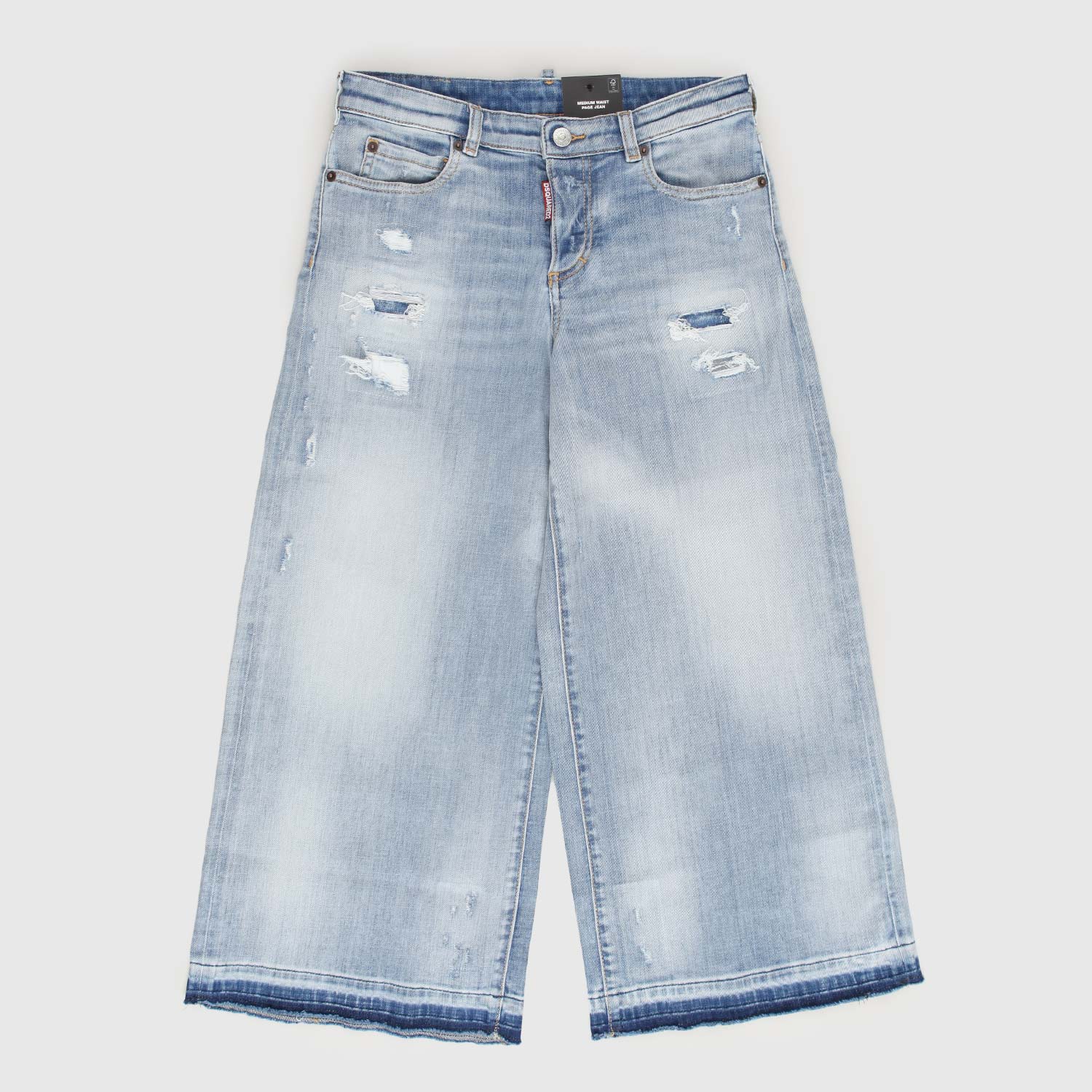 pantalone denim fondo largo ragazza - annameglio.com abbigliamento moda