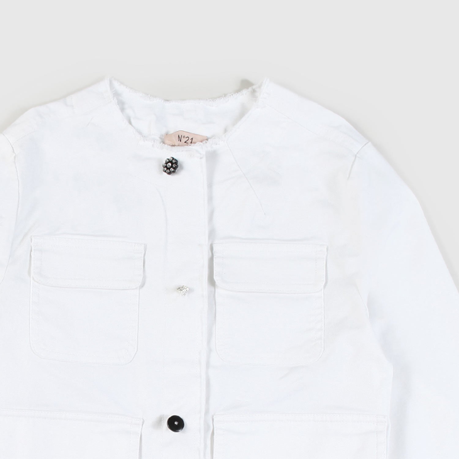 giacca bianca multitasche ragazza - annameglio.com abbigliamento moda