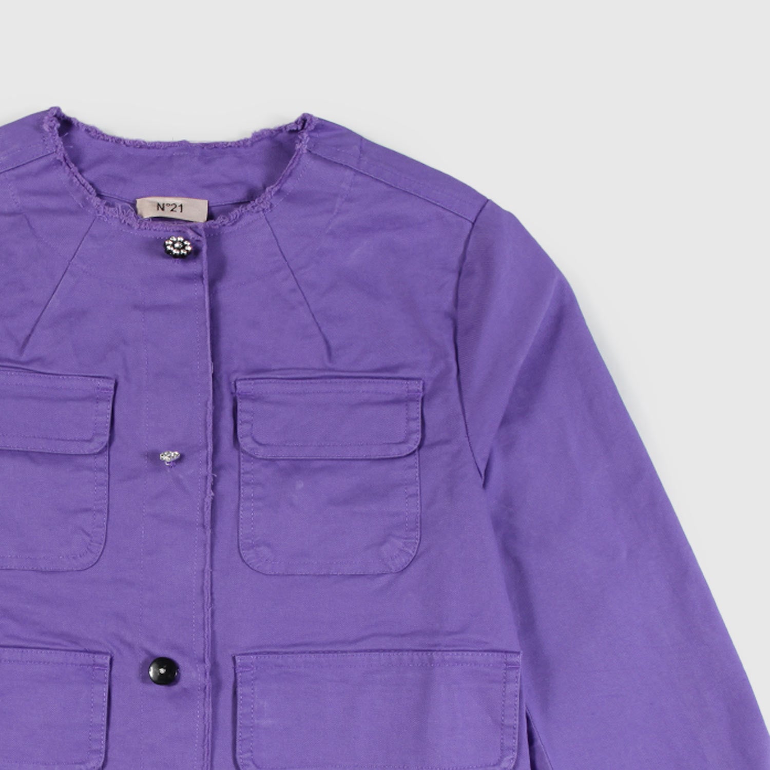 giacca viola in denim ragazza - annameglio.com abbigliamento moda