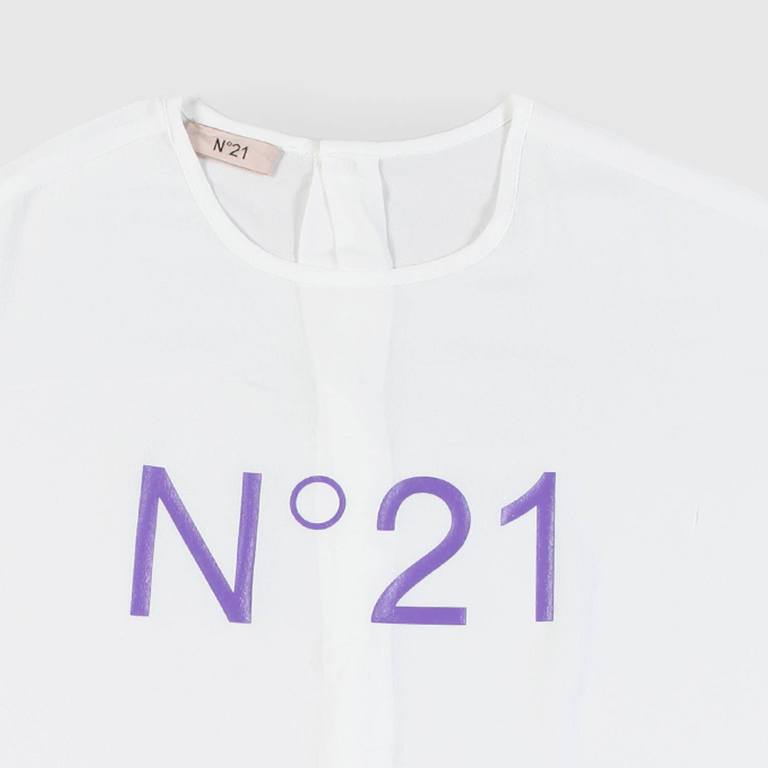 T-shirt in viscosa con logo a contrasto ragazza - annameglio.com abbigliamento moda