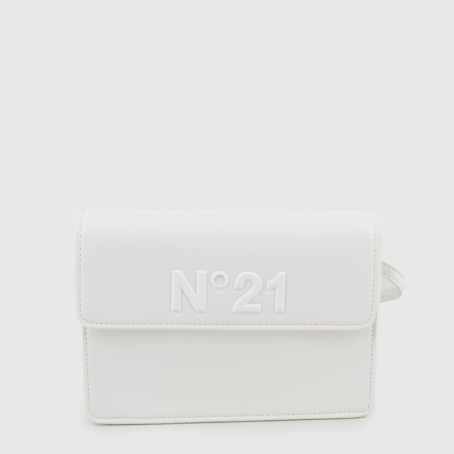 borsa rettangola bianca con dettaglio logo - annameglio.com abbigliamento moda