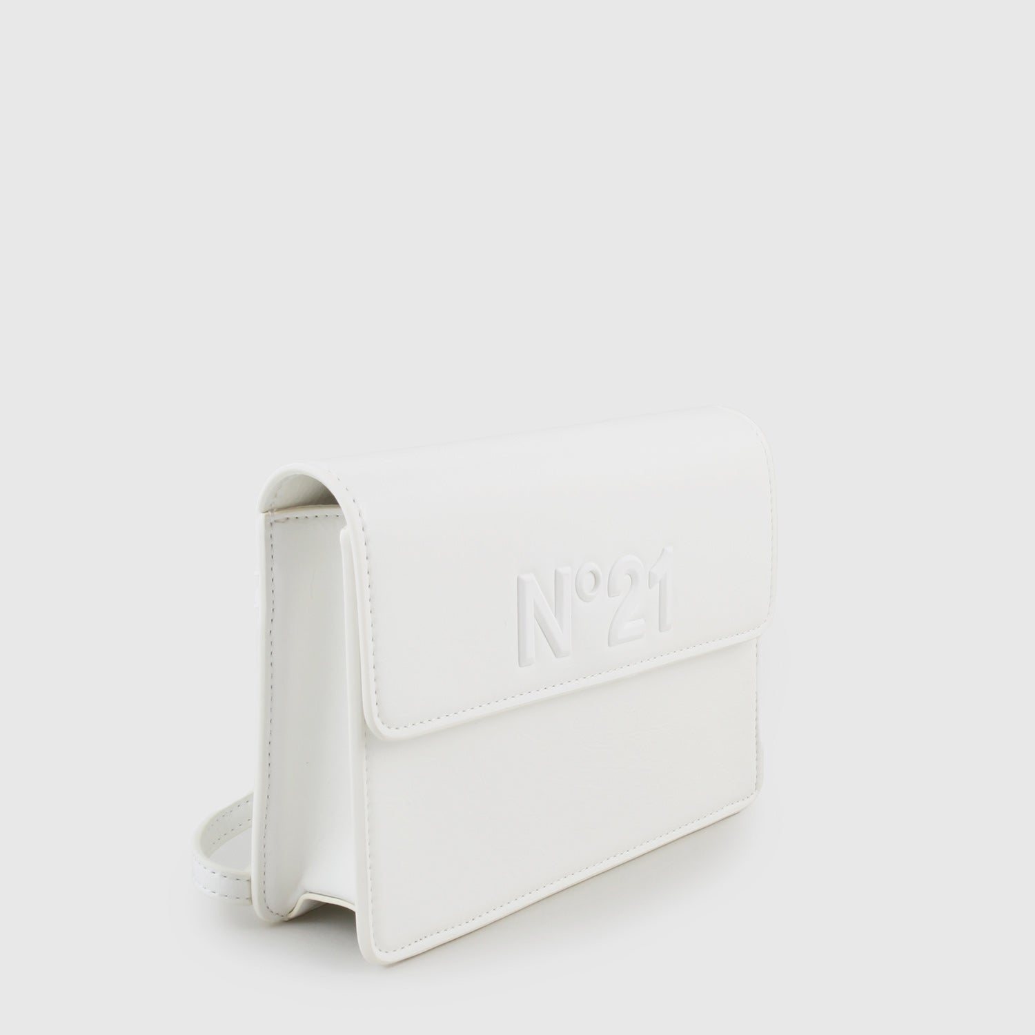 borsa rettangola bianca con dettaglio logo - annameglio.com abbigliamento moda