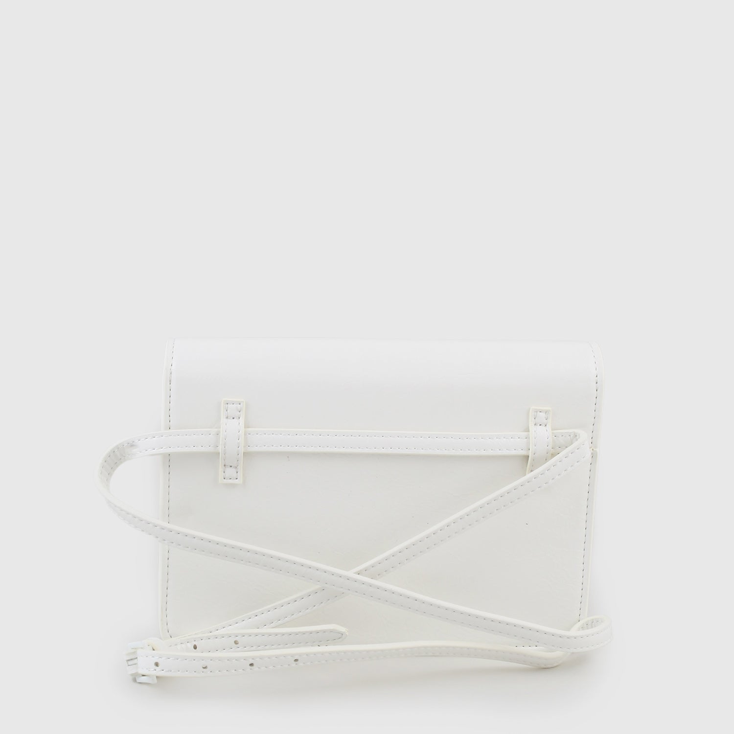 borsa rettangola bianca con dettaglio logo - annameglio.com abbigliamento moda