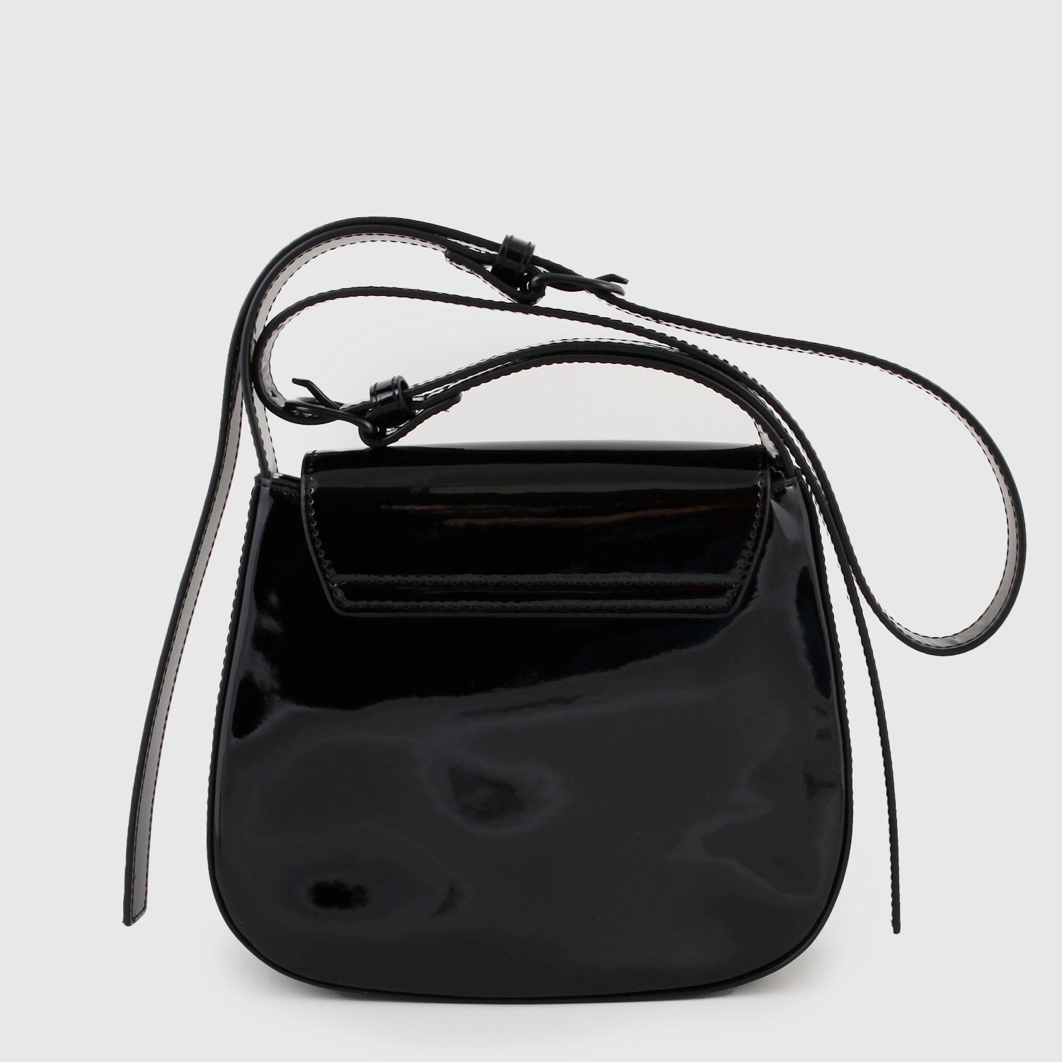 borsa nera effetto lucido - annameglio.com abbigliamento moda