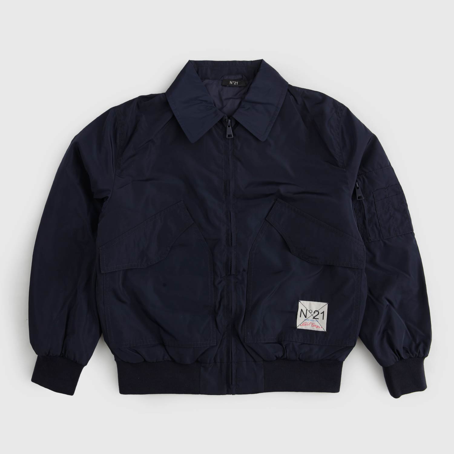 bomber blu lucido ragazzo - annameglio.com abbigliamento moda