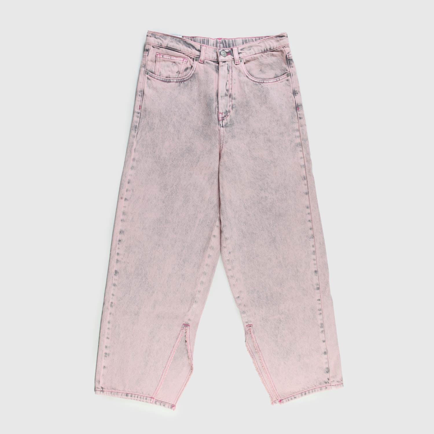 Pantalone jeans rosa con spacchi sul fondo teen - annameglio.com abbigliamento moda