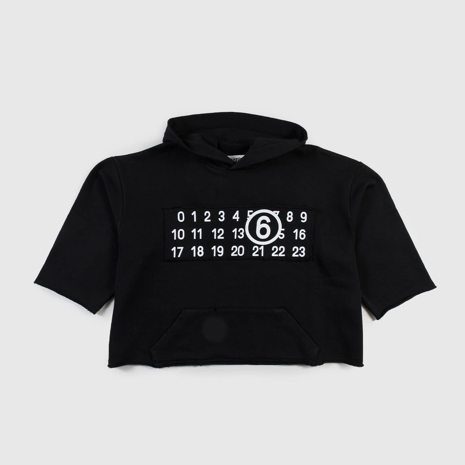 Felpa nera crop con patch ragazza - annameglio.com abbigliamento moda